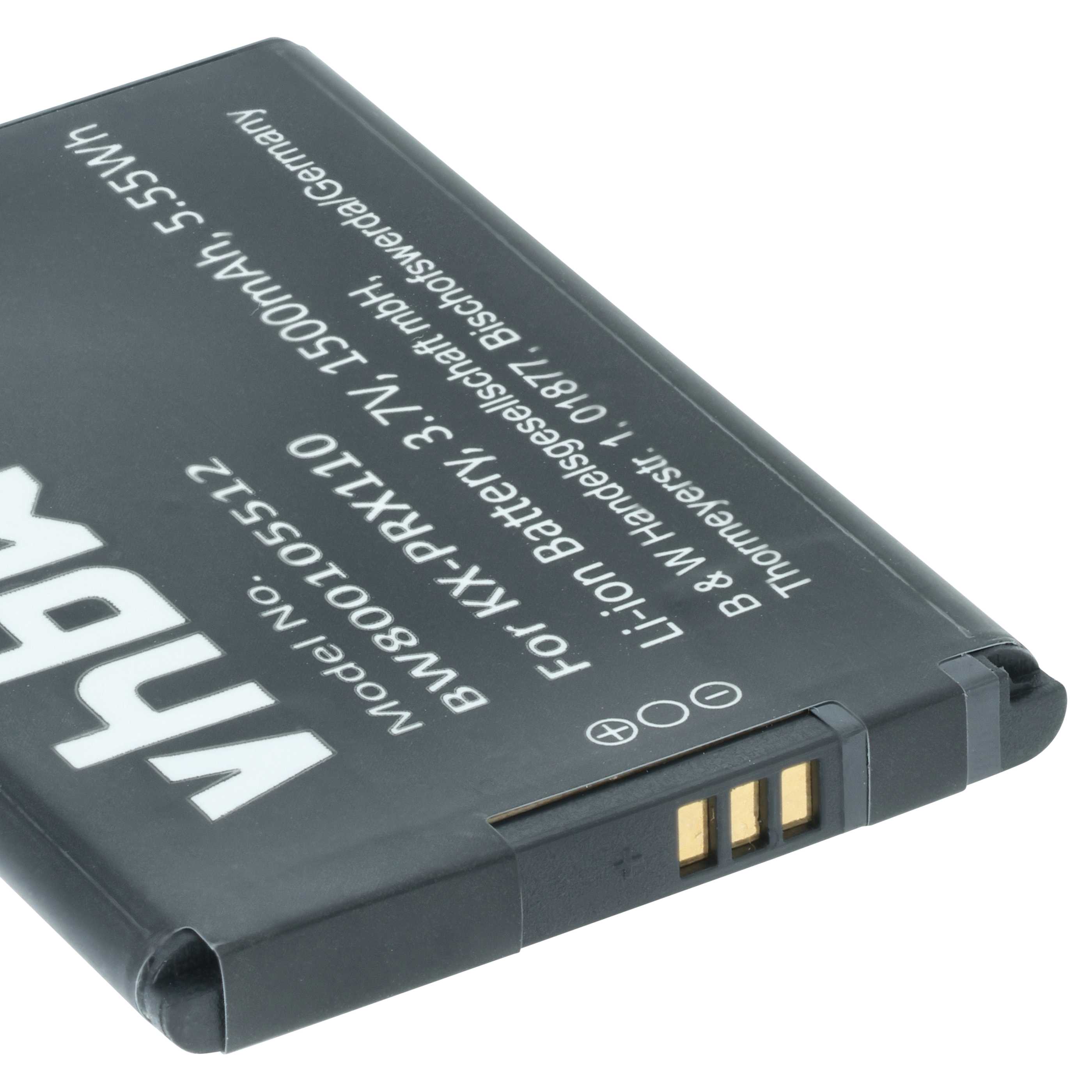 Batterie remplace Panasonic KX-PRA10EX, KX-PRA10 pour téléphone Panasonic - 1500mAh 3,7V Li-ion