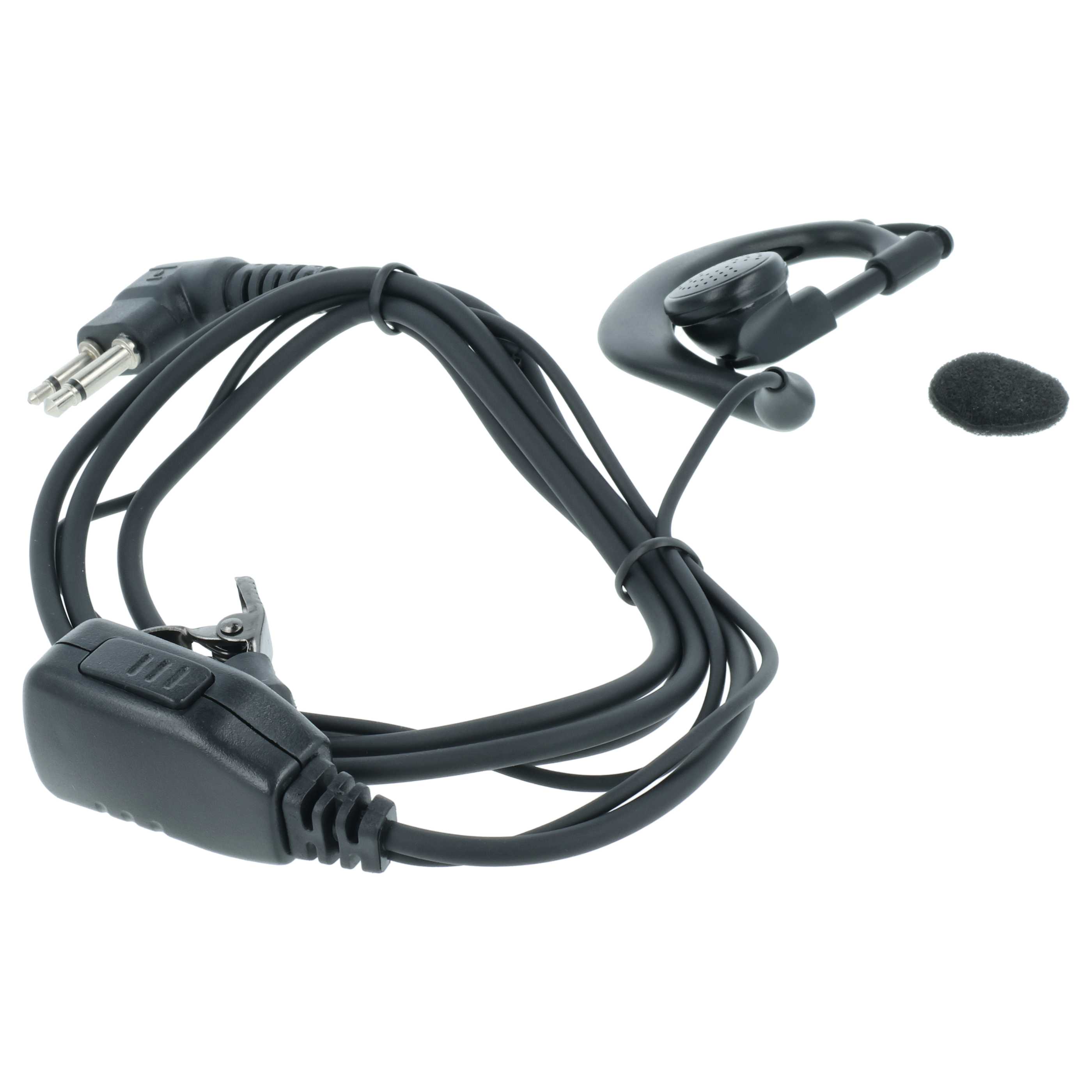 5x Security Radio Headset suitable for Motorola GP300 - "Take Call Button", Clip Mount