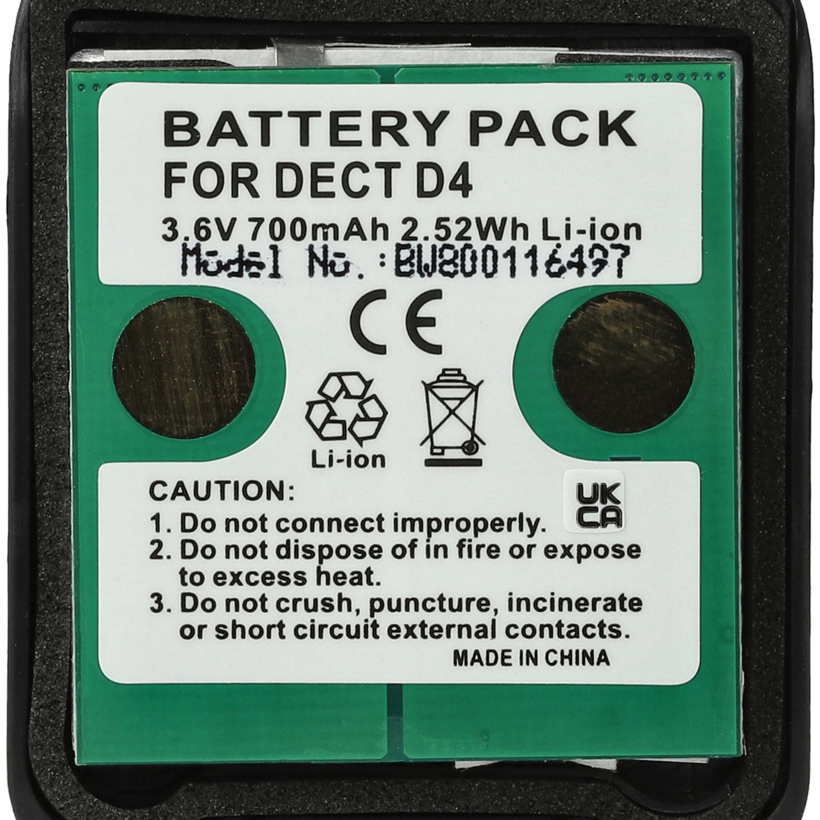 Batterie remplace 5010808000, 5010808030 pour téléphone - 700mAh 3,7V Li-ion