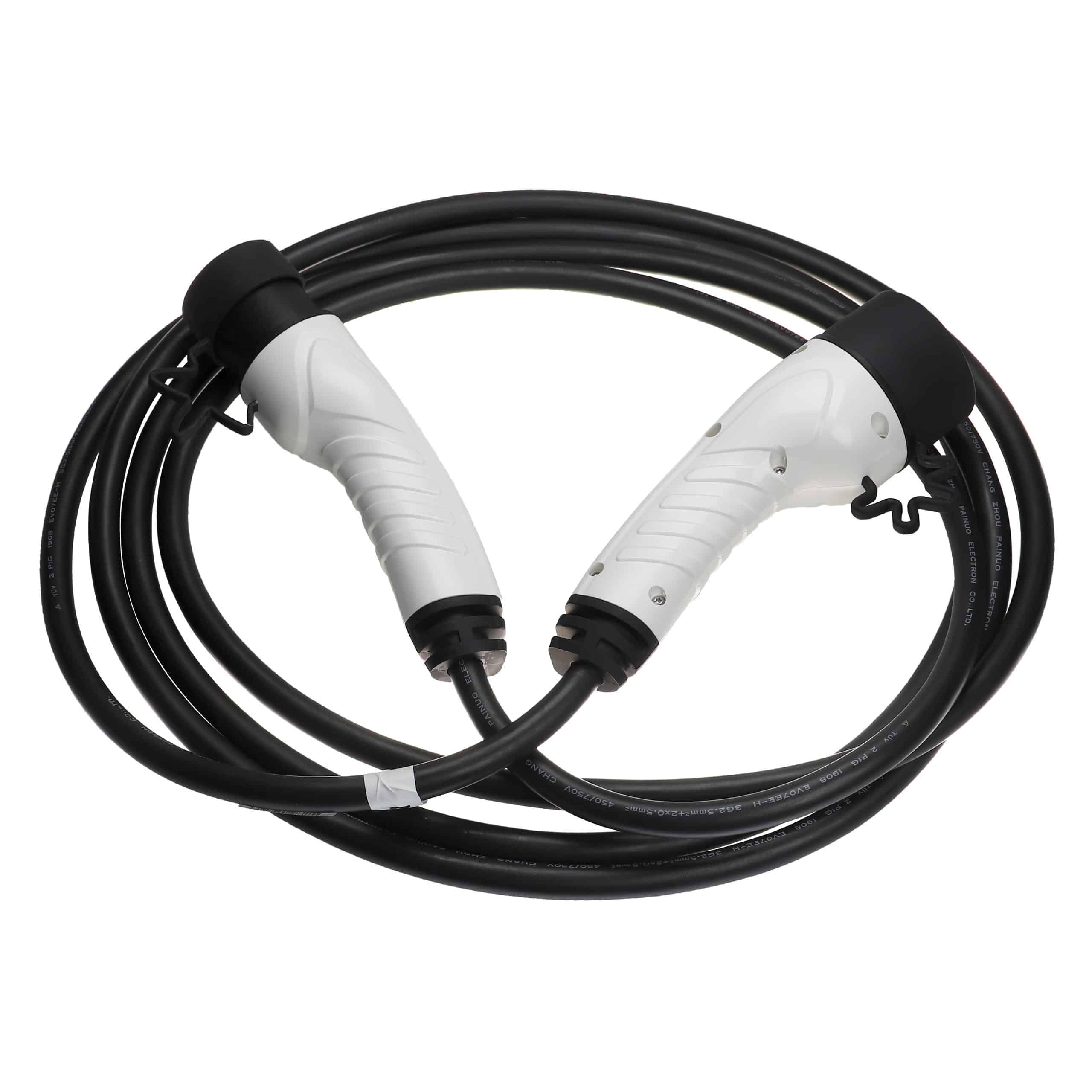 Cable de carga para coche eléctrico, híbrido enchufable - Cable tipo 2 a tipo 2, 1 fase, 16 A, 3,5 kW, 5 m