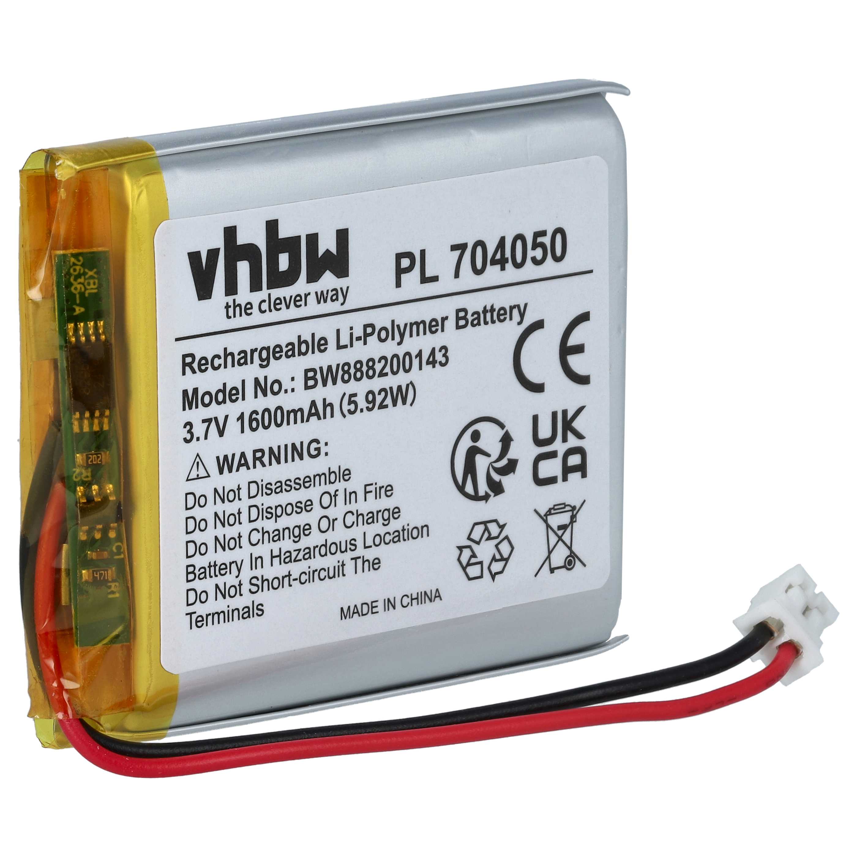 Akumulator zamiennik Fatboy PN704050 - 1600 mAh 3,7 V LiPo