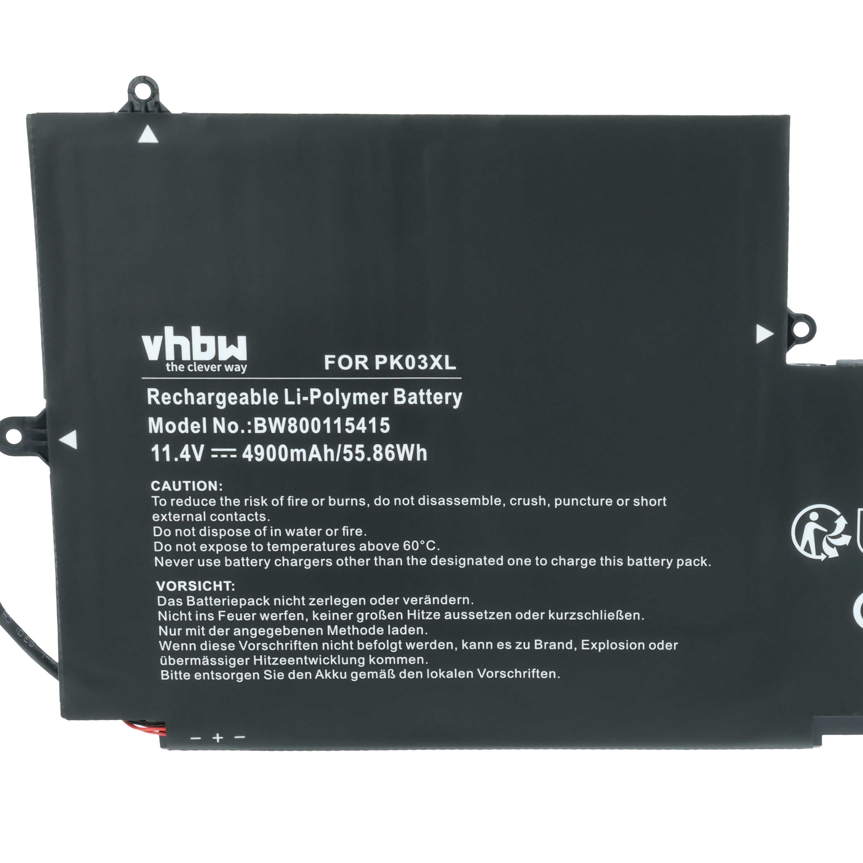 Akumulator do laptopa zamiennik HP 788237-2C2, 788237-2C1, 6789116-005 - 4900 mAh 11,4 V LiPo, czarny