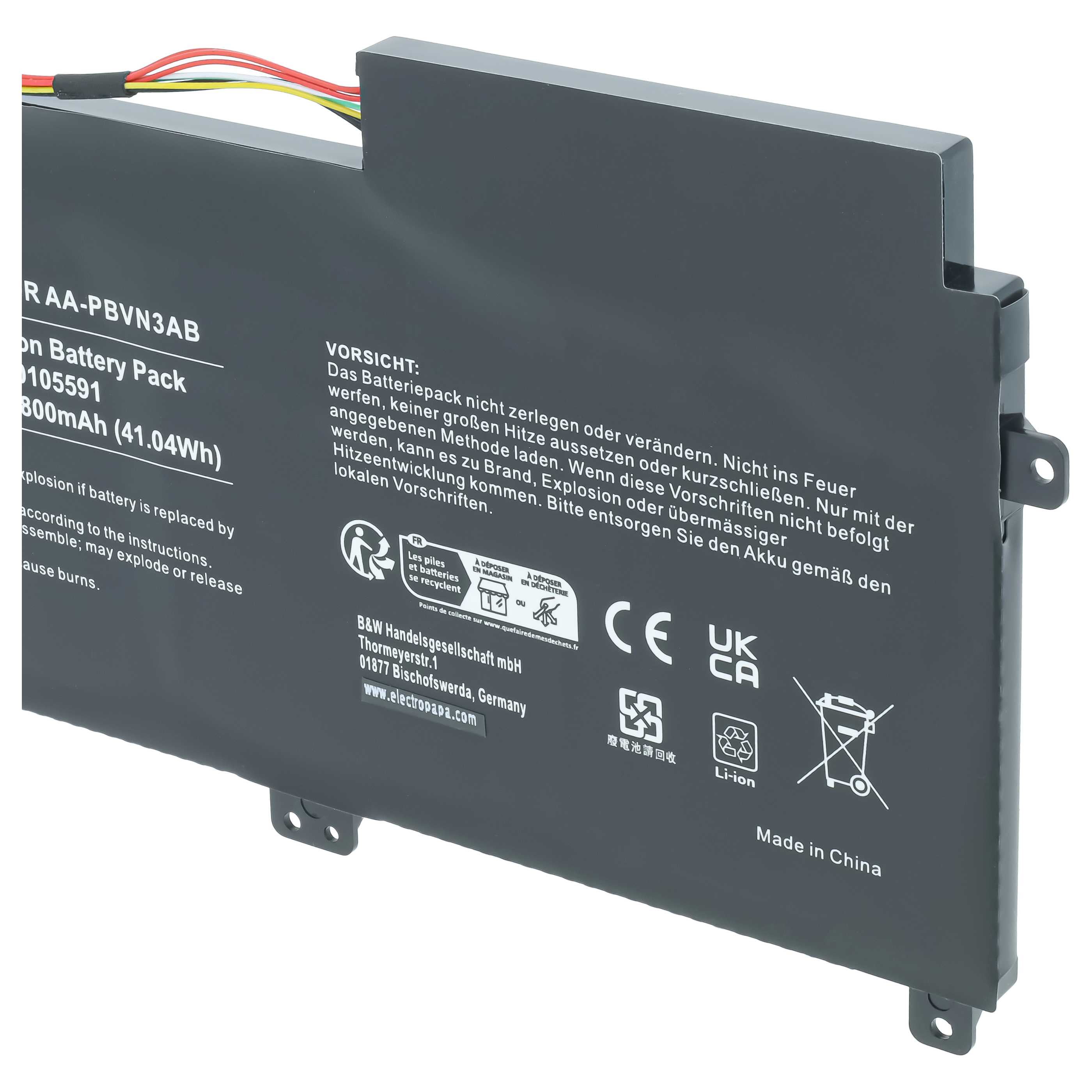 Akumulator do laptopa zamiennik Samsung AA-PBVN3AB, BA43-00358A - 3800 mAh 10,8 V Li-Ion, czarny