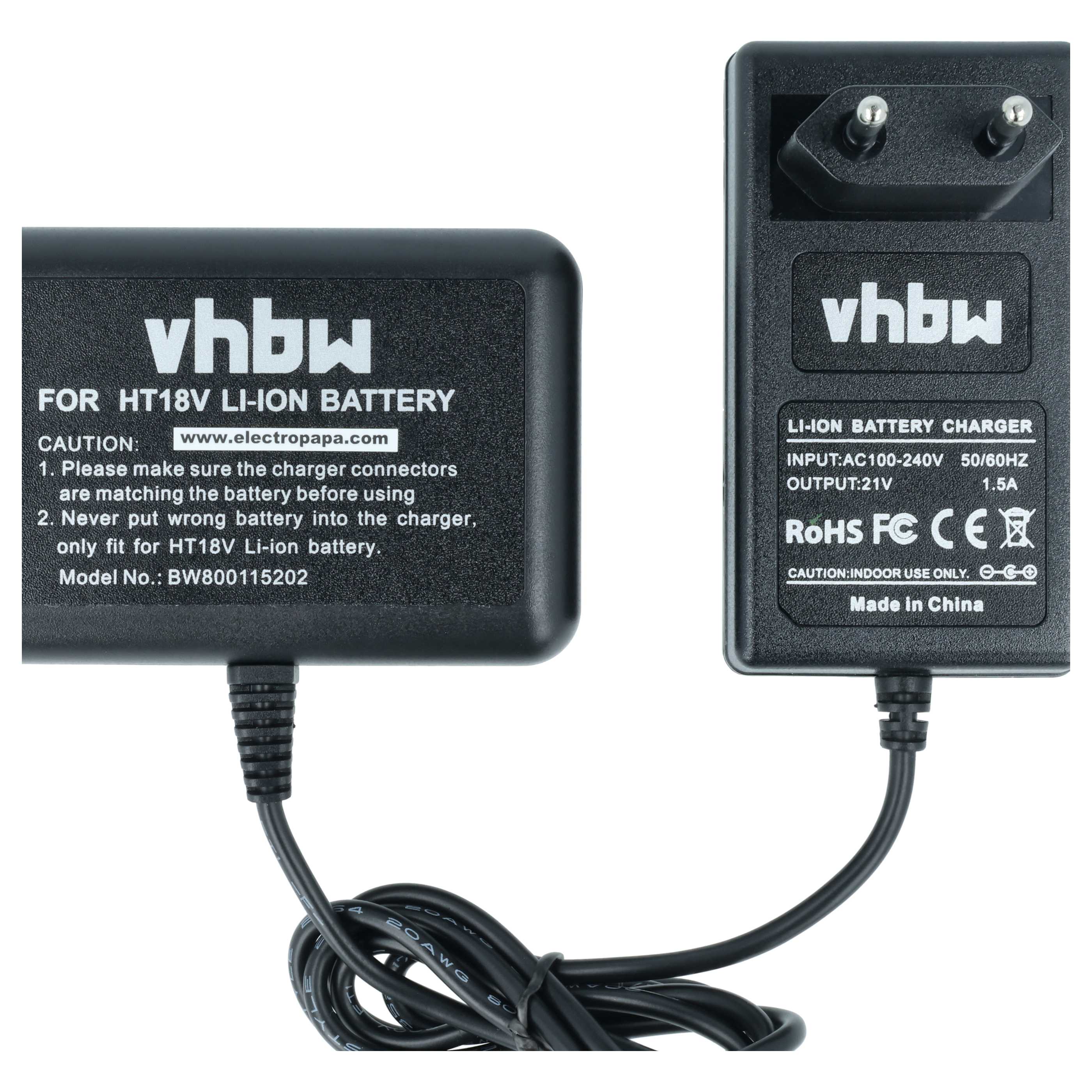 Charger suitable for Hitachi, Hitachi Hikoki C 18DSL Power Tool Batteries etc. - Li-Ion, 1.5A