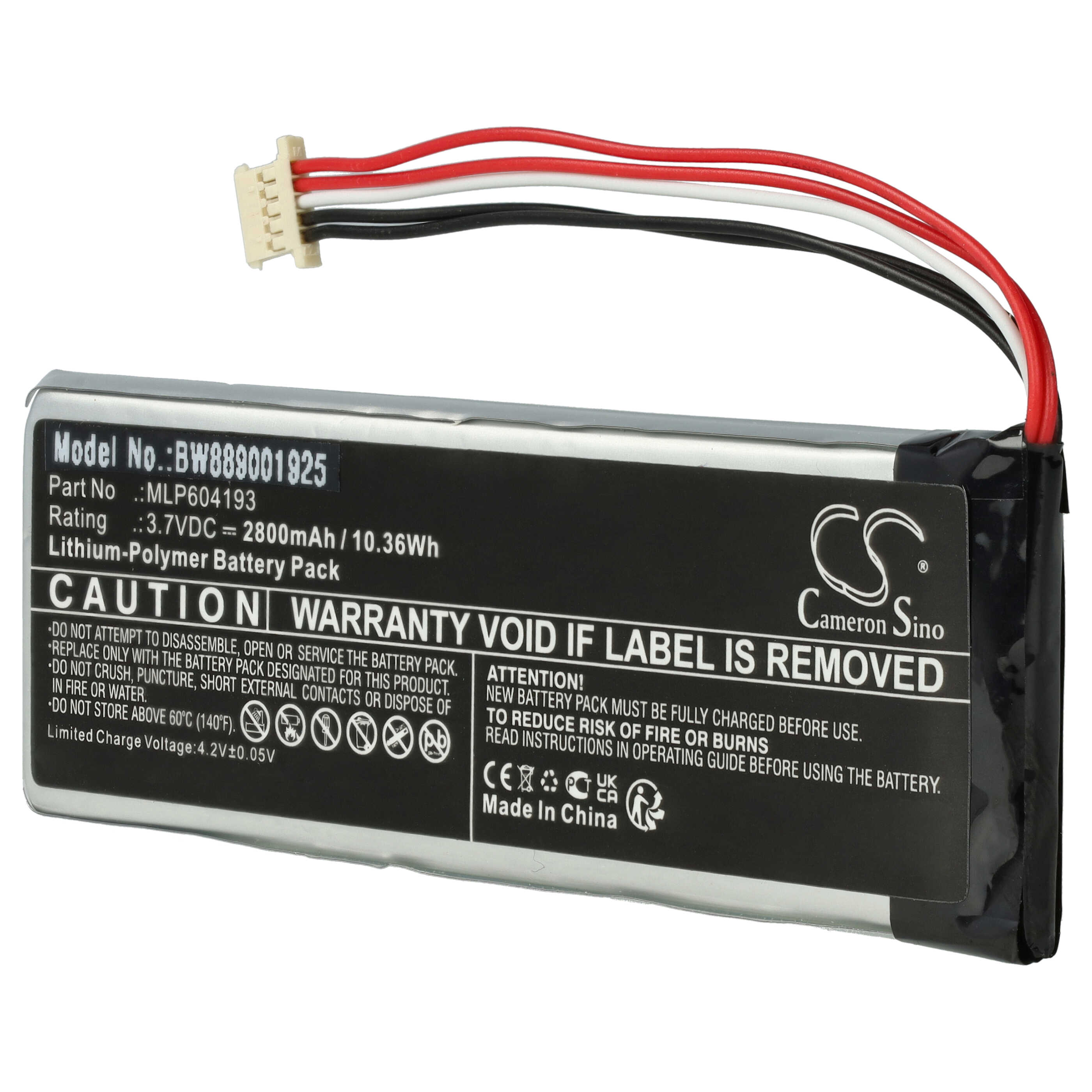 Car Diagnostic Device Battery Replacement for Autel MLP604193 - 2800mAh 3.7V Li-polymer