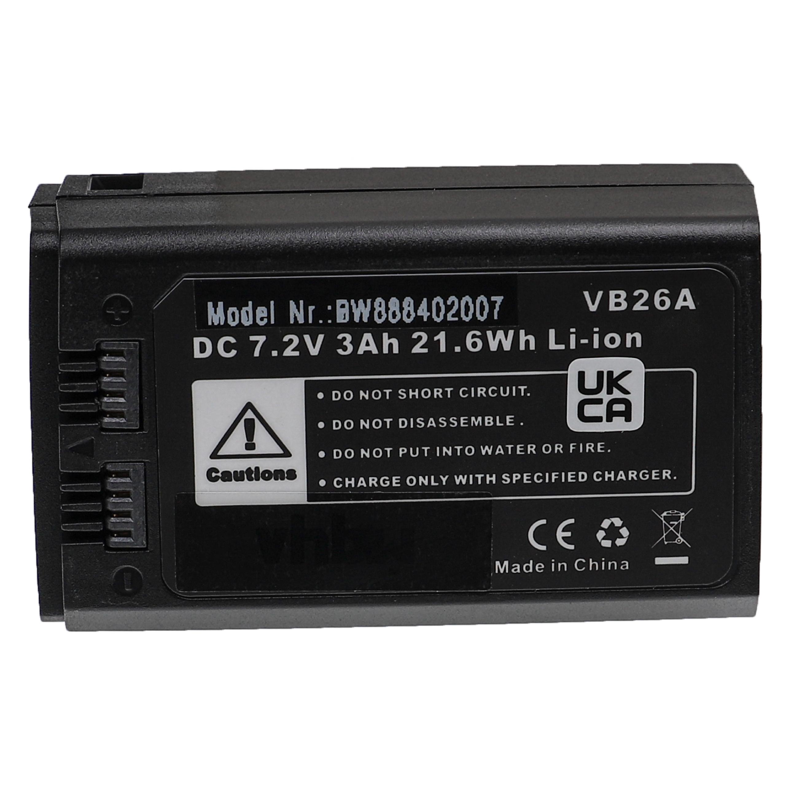 Batteria per flash per fotocamera sostituisce Godox VB26A, VB26 Godox - 3000mAh 7,2V Li-Ion