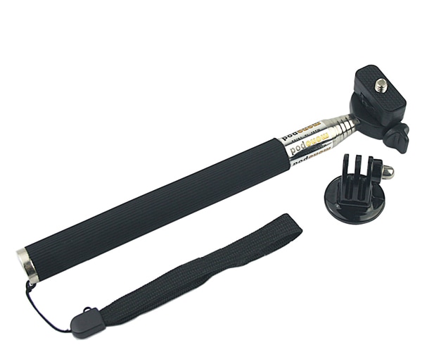 vhbw Selfie Stick for Garmin / GoPro Elite Action Camera - Monopod Telescopic Pole 