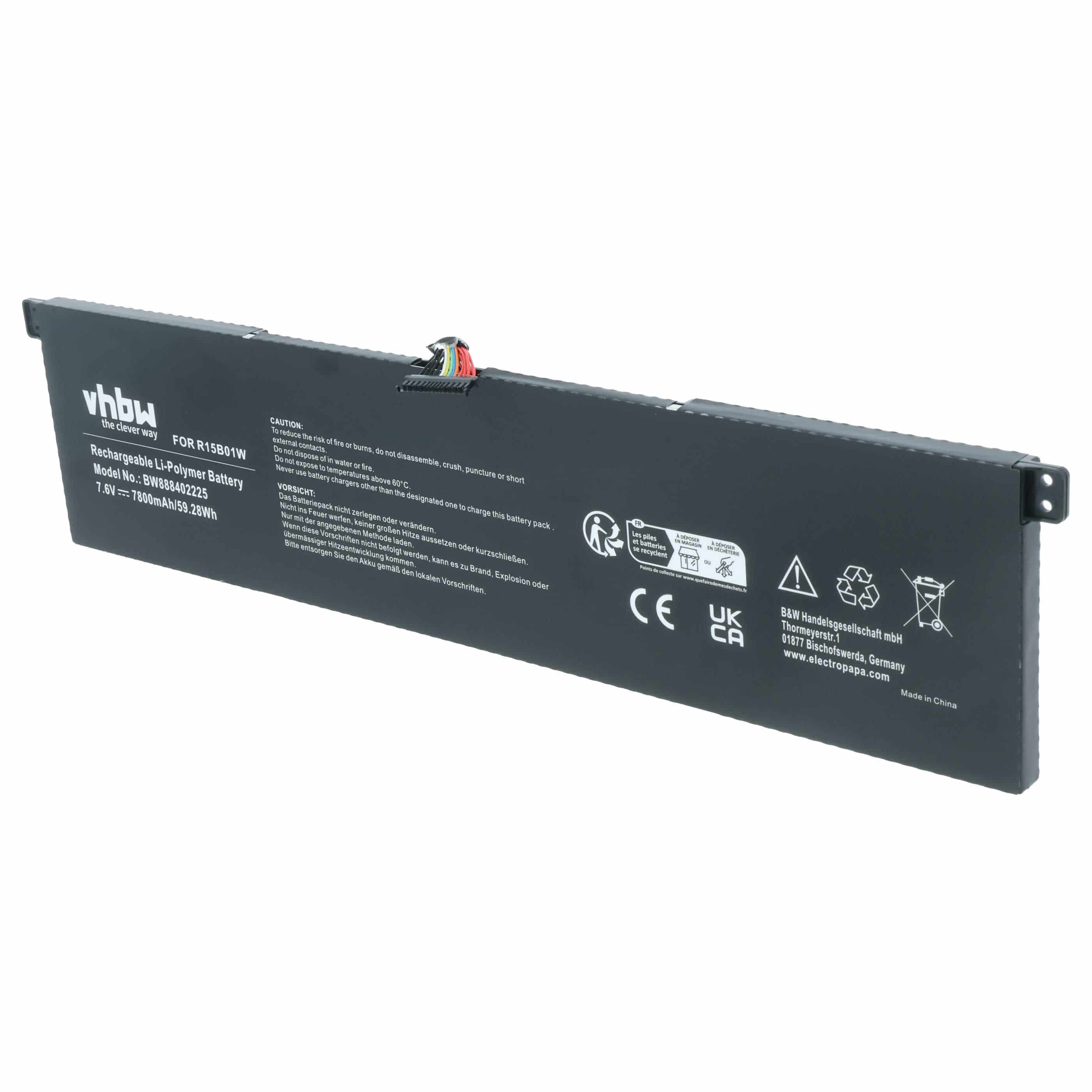 Akumulator do laptopa zamiennik Xiaomi R15B01W - 7800 mAh 7,6 V LiPo