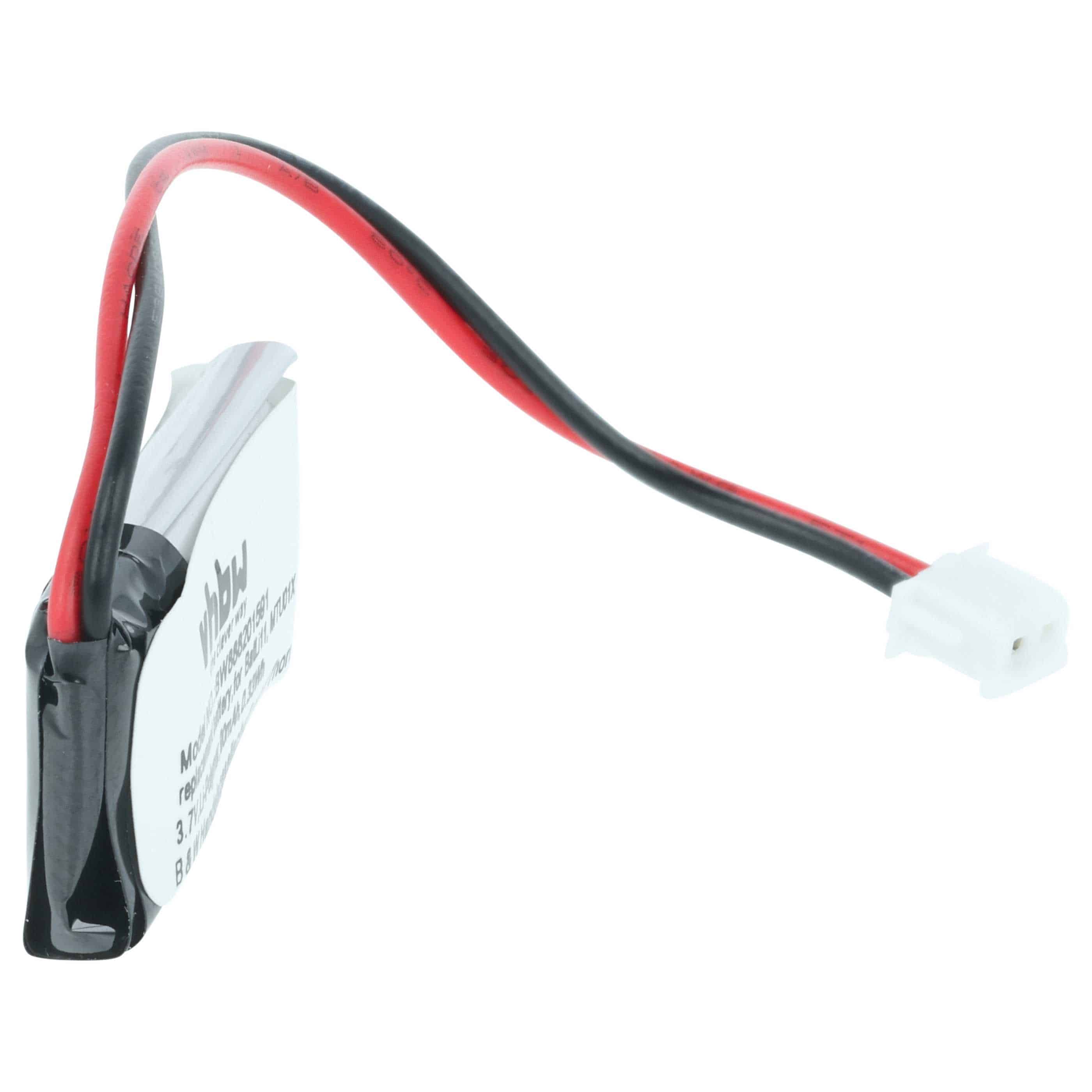 5x Batería reemplaza Intercom BatLi11, MTU01X para instalación alarma (90 mAh, 3,7 V, Li-Polímero)