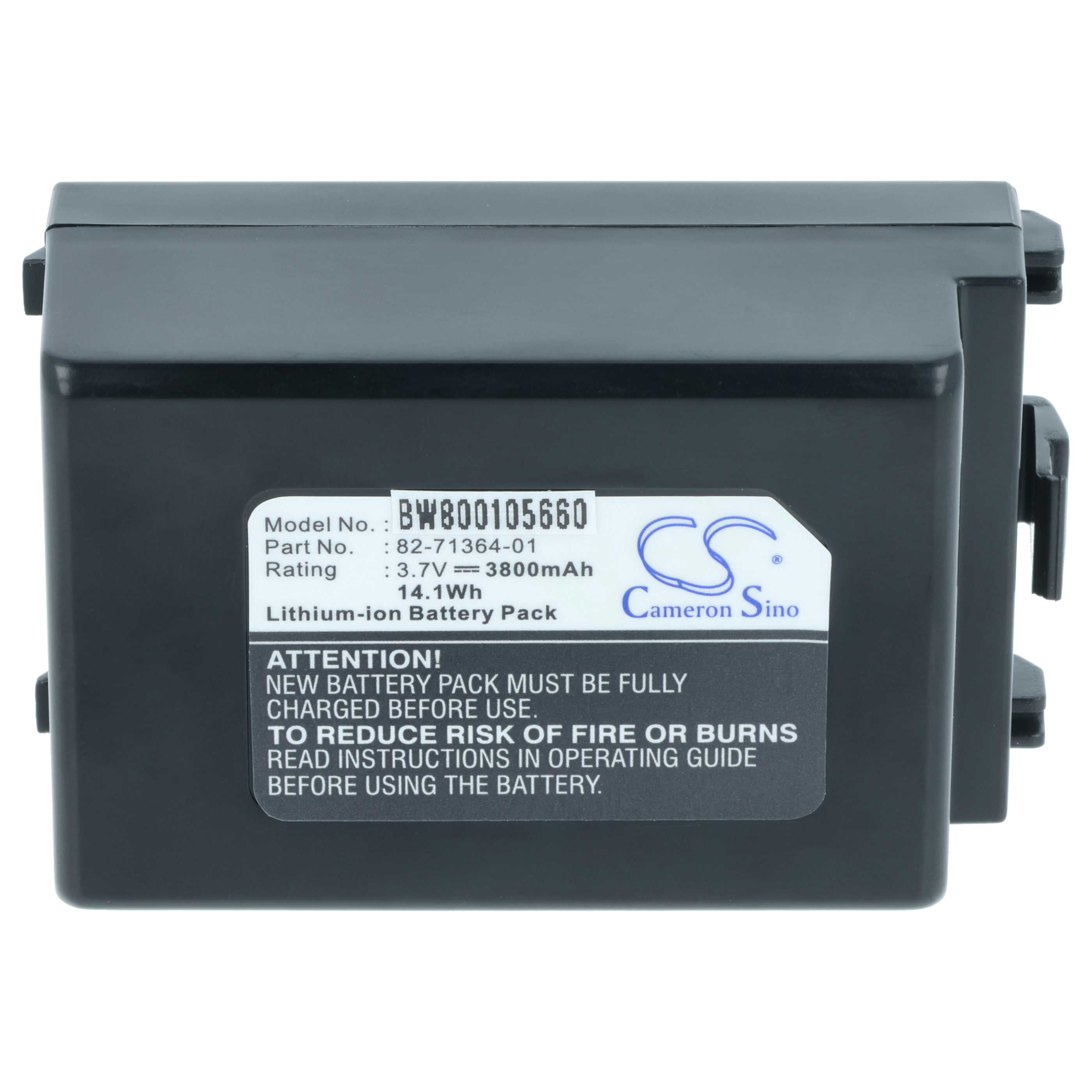 2x Batteria sostituisce Symbol 82-71363-02, 82-71364-01 per barcode scanner Symbol - 3800mAh 3,7V Li-Ion