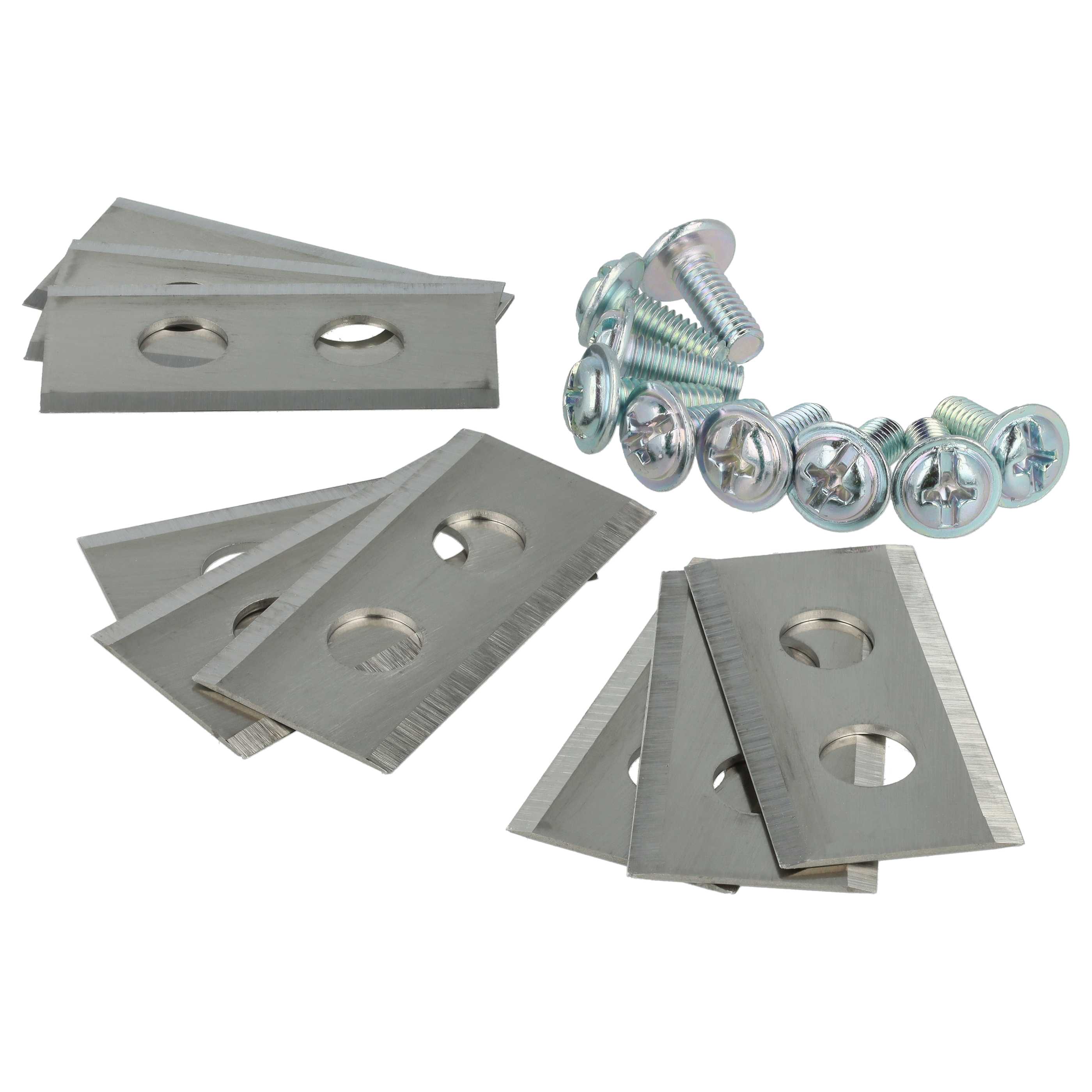 9x Exchange Blade replaces Worx WA0789 Cordless Lawnmower etc. - Steel, Silver
