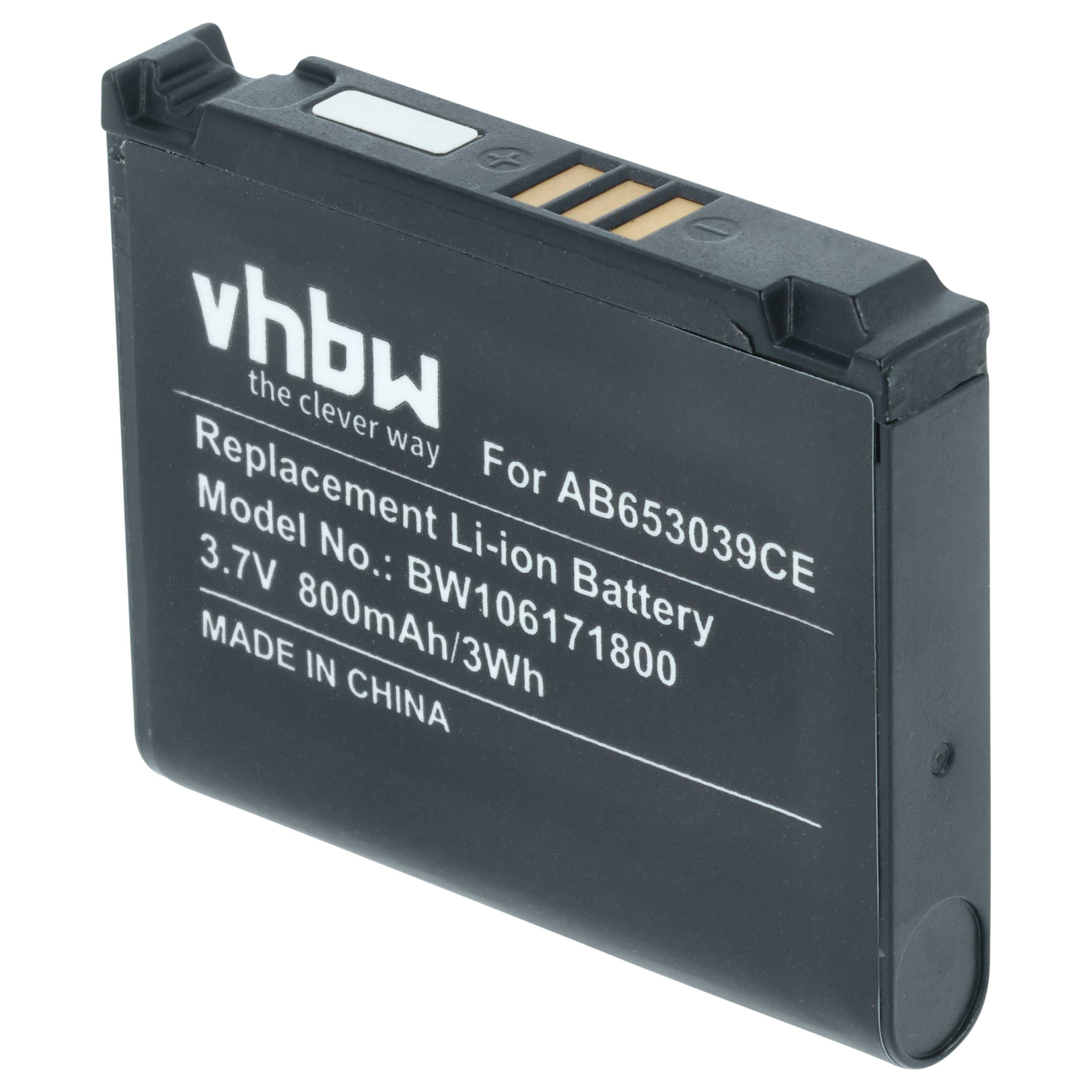Akumulator do telefonu smartfona zamiennik Samsung AB653039CEC, AB653039CE, AB653039CC - 800 mAh 3,7 V Li-Ion