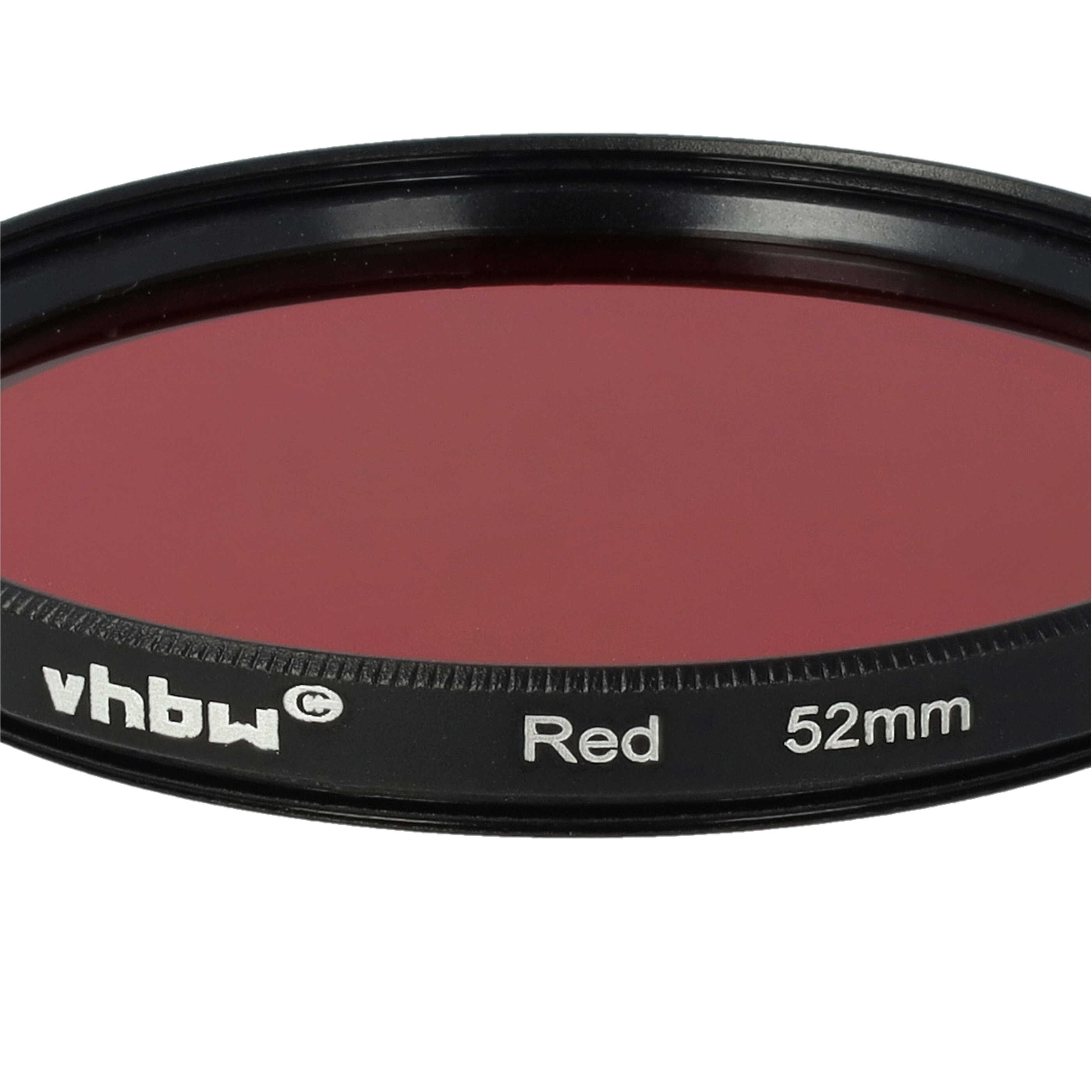 Filtre de couleur rouge pour objectifs d'appareils photo de 52 mm - Filtre rouge
