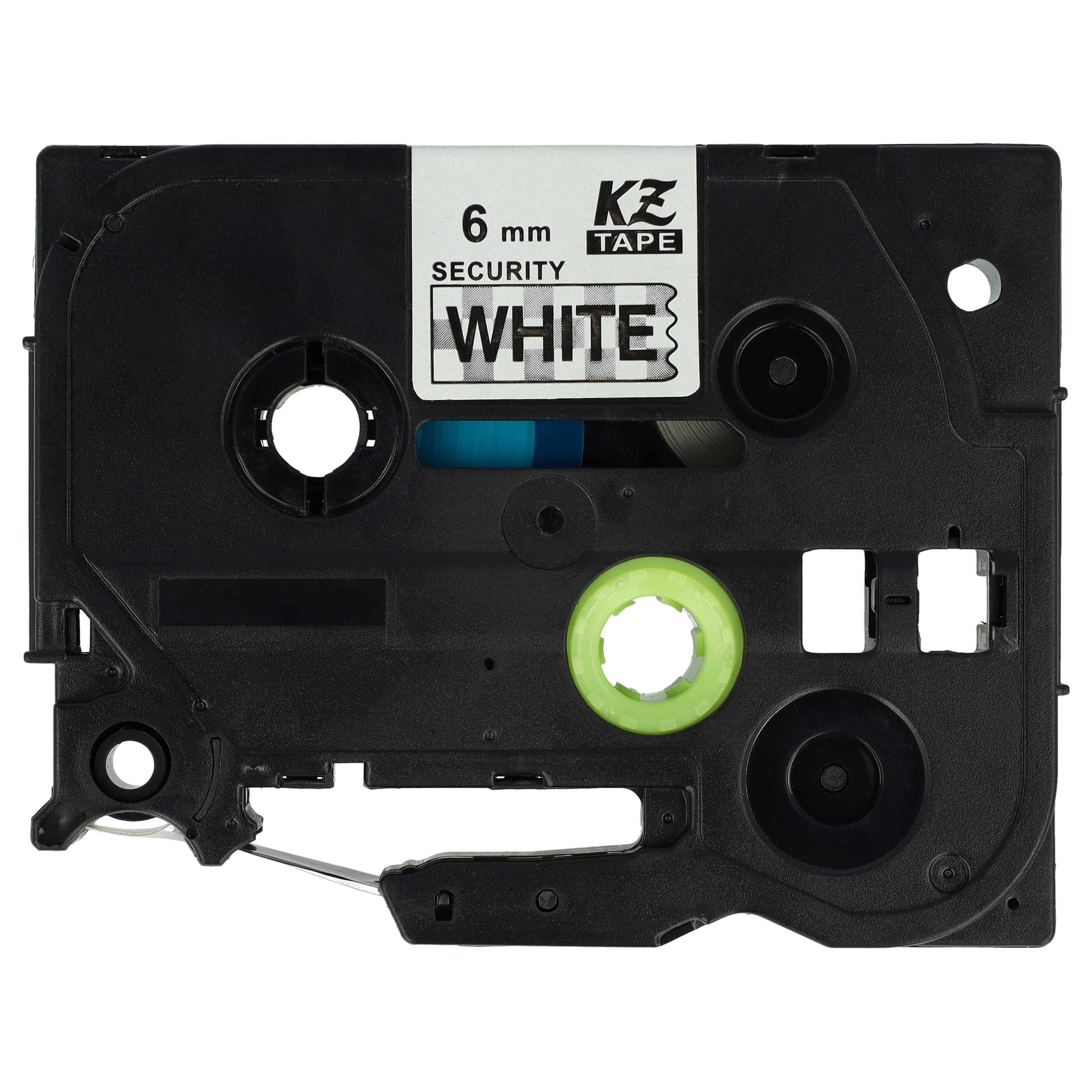 Label Tape as Replacement for Brother TZ-SE1, TZE-SE1 - 6 mm Black to White