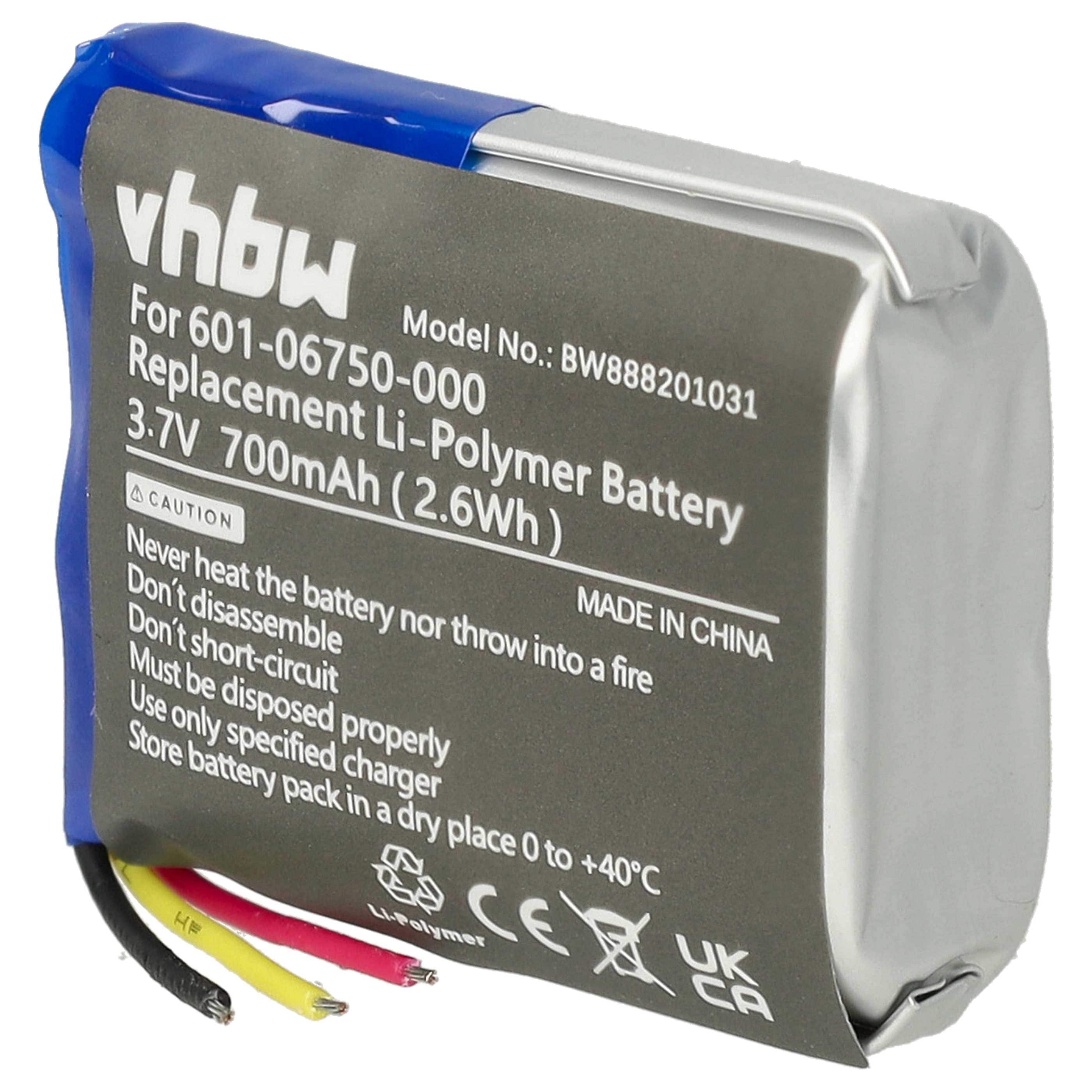Videocamera Battery replaces GoPro 601-06750-000, 601-10257-000, 601-06750-101 - 700 mAh 3.7 V Li-polymer