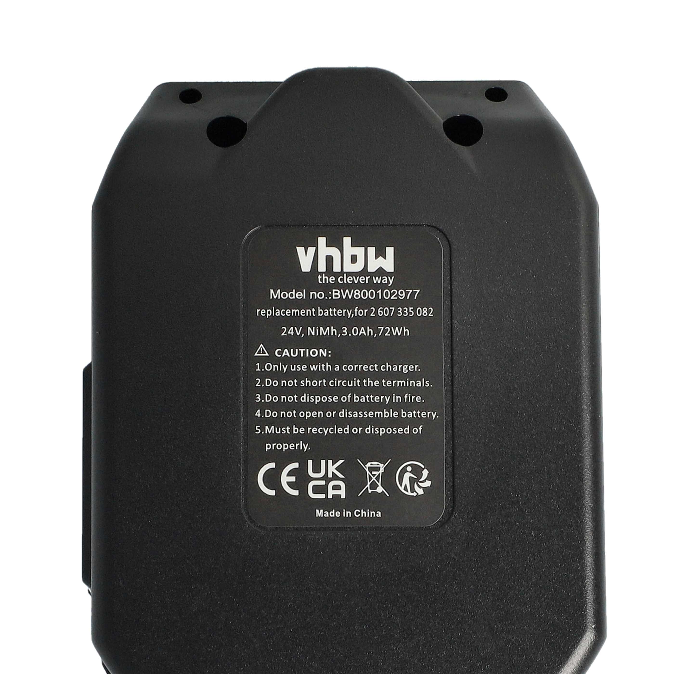 Battery replaces Bosch 2 607 335 082, 1617334082, 2607335082 Electric Power Tool - 3000 mAh, 24 V, NiMH