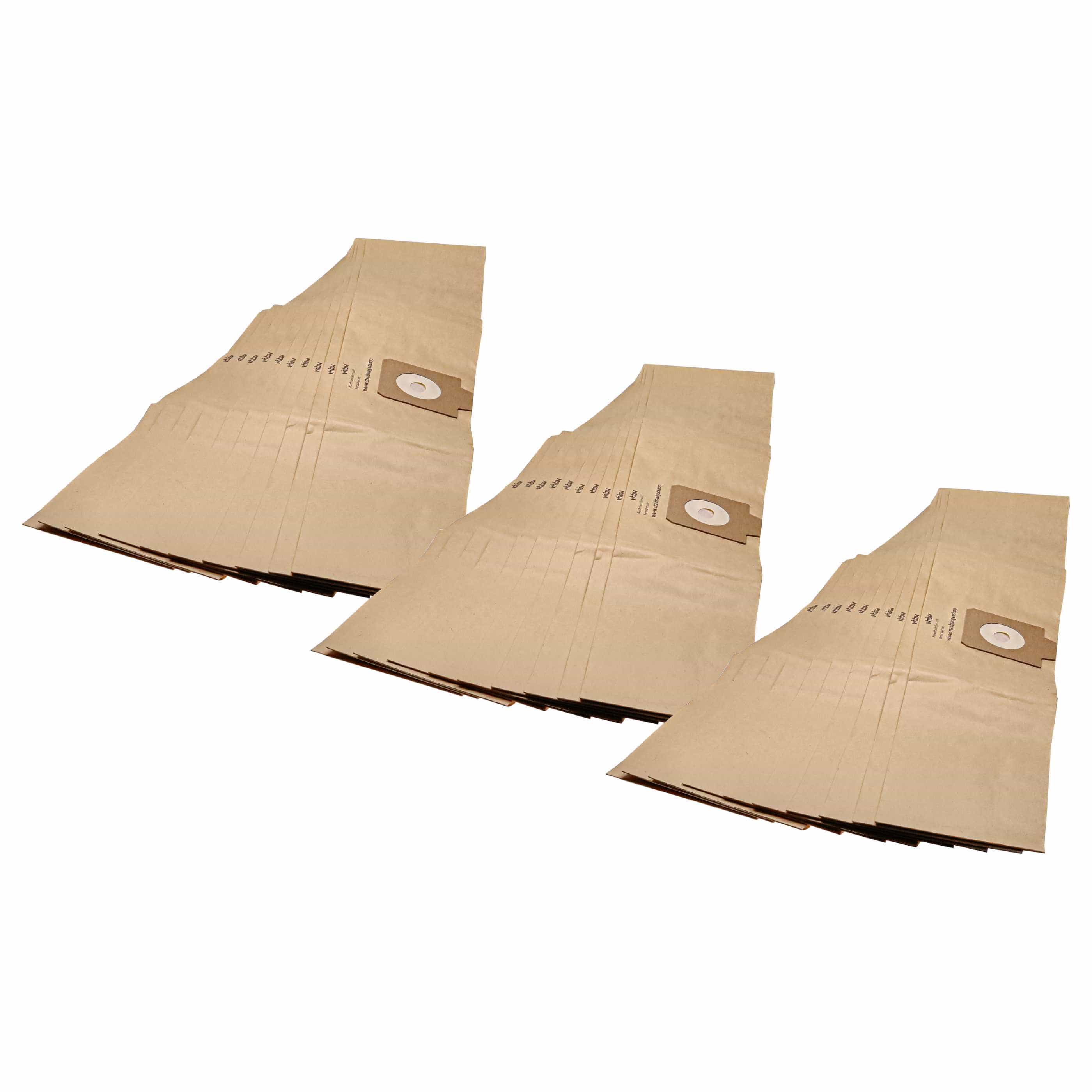 30x Sac remplace Filterclean 11, K7, E10 pour aspirateur Ergo - papier