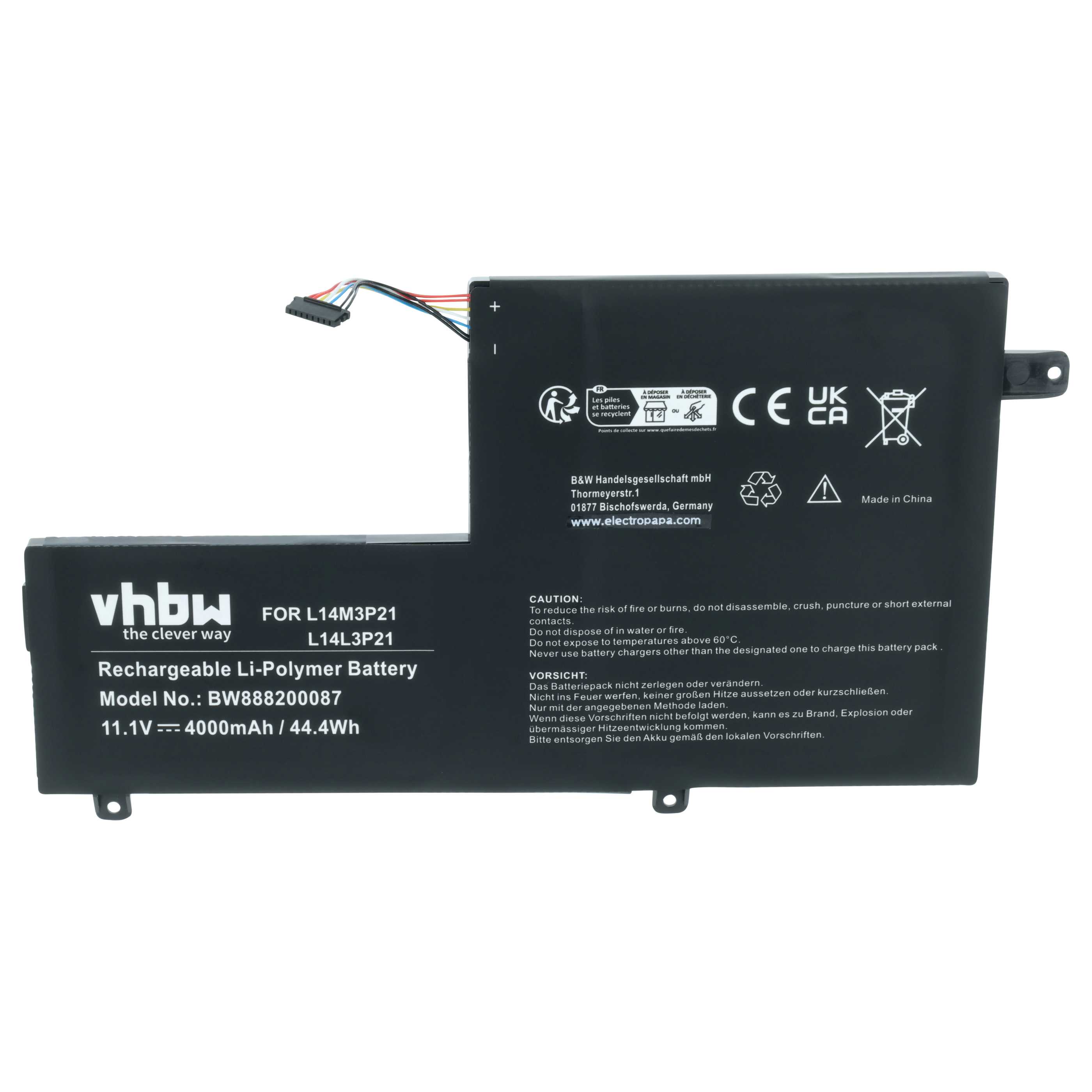 Akumulator do laptopa zamiennik Lenovo 5B10G78611, 5B10G78609, 5B10K10180, 5B10J40590 - 4000 mAh 11,1 V LiPo