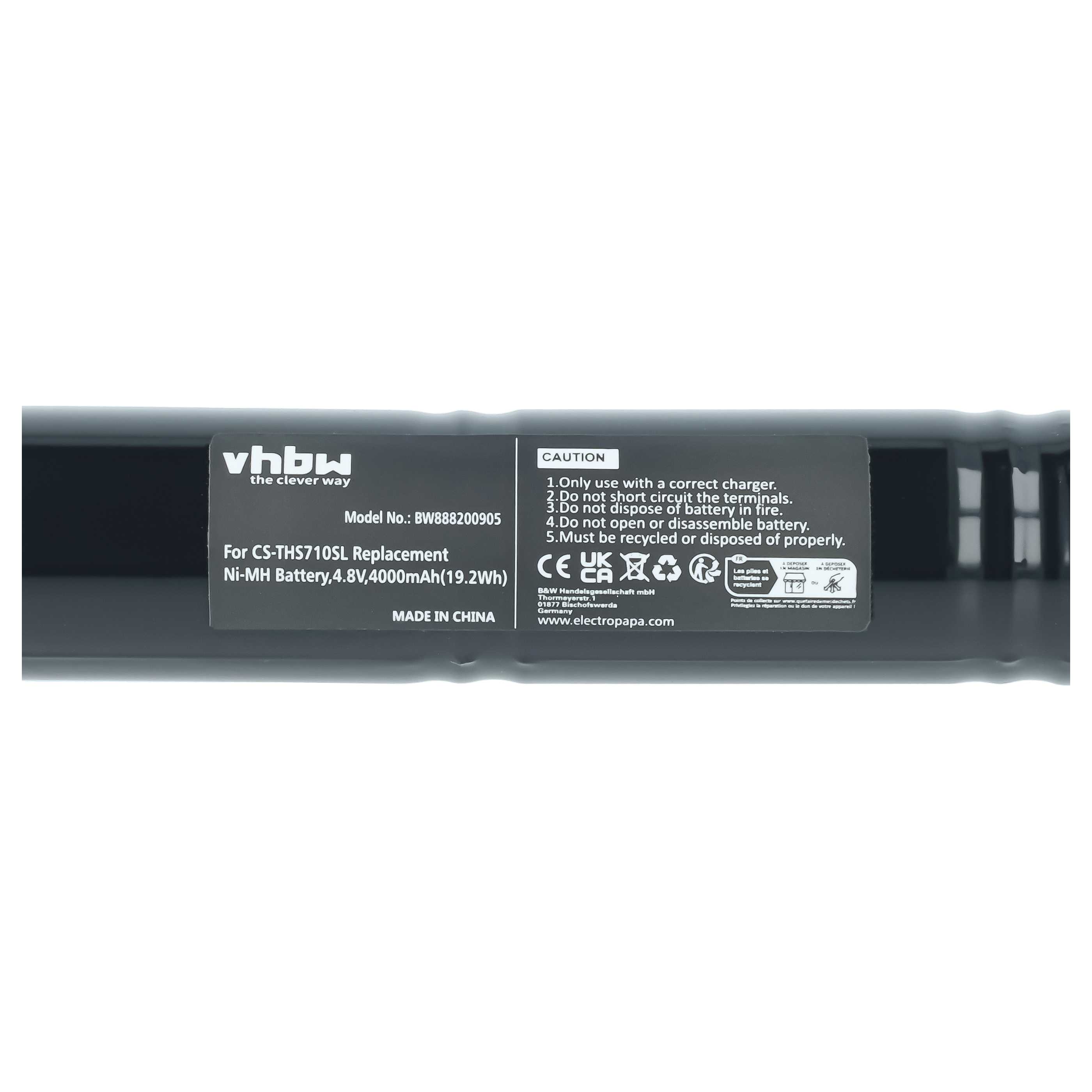 Batería reemplaza Tektronix THS7BAT para dispositivo medición (4000 mAh, 4,8 V, NiMH)