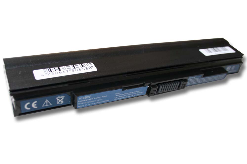Batería reemplaza Acer 1430-4768, AK.006BT.073, 1430-4857 para notebook Acer - 4400 mAh 11,1 V Li-Ion negro
