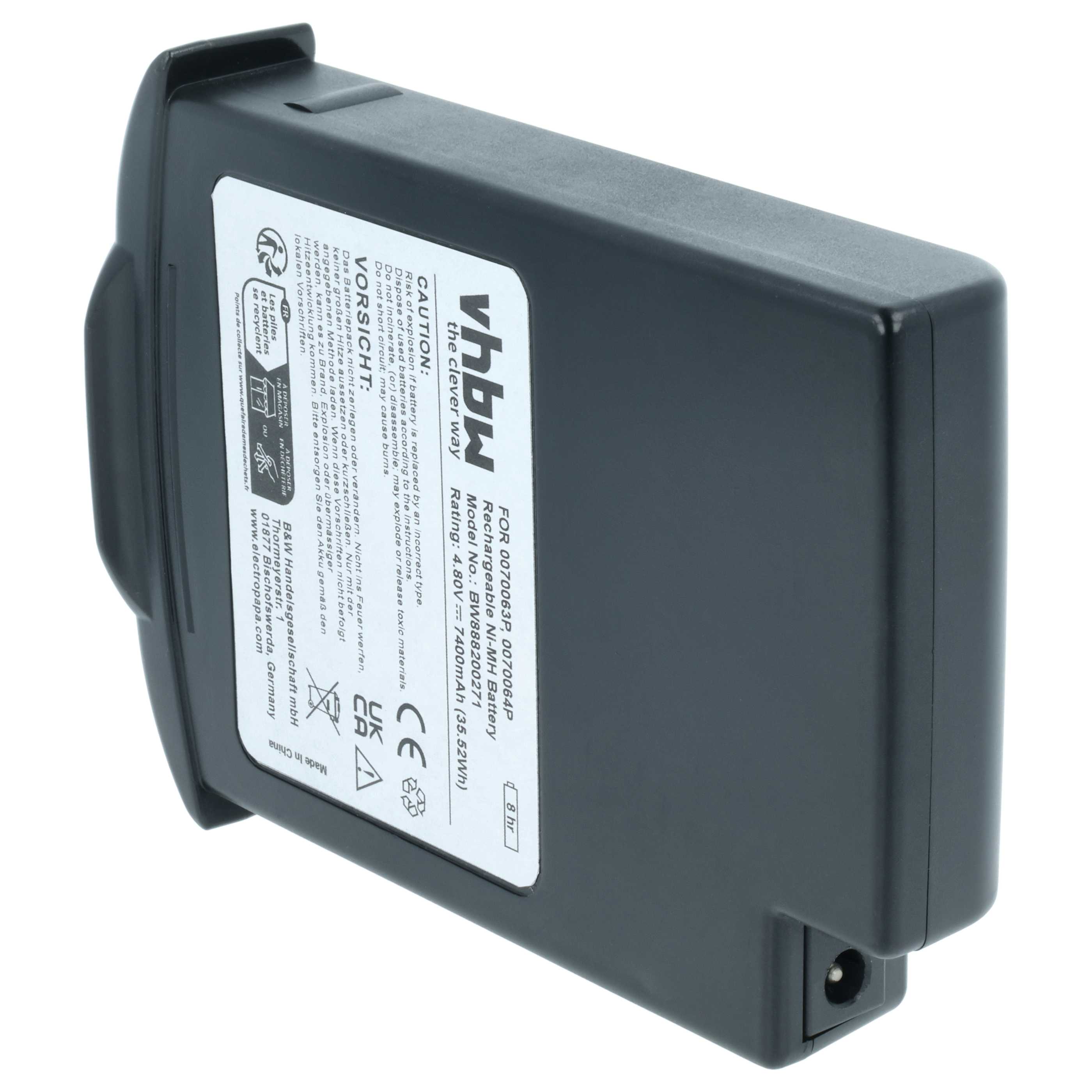 Batería reemplaza 3M 0070064P, 0070063P, 0851200P para equipo de respiración (7400 mAh, 4,8 V, NiMH)