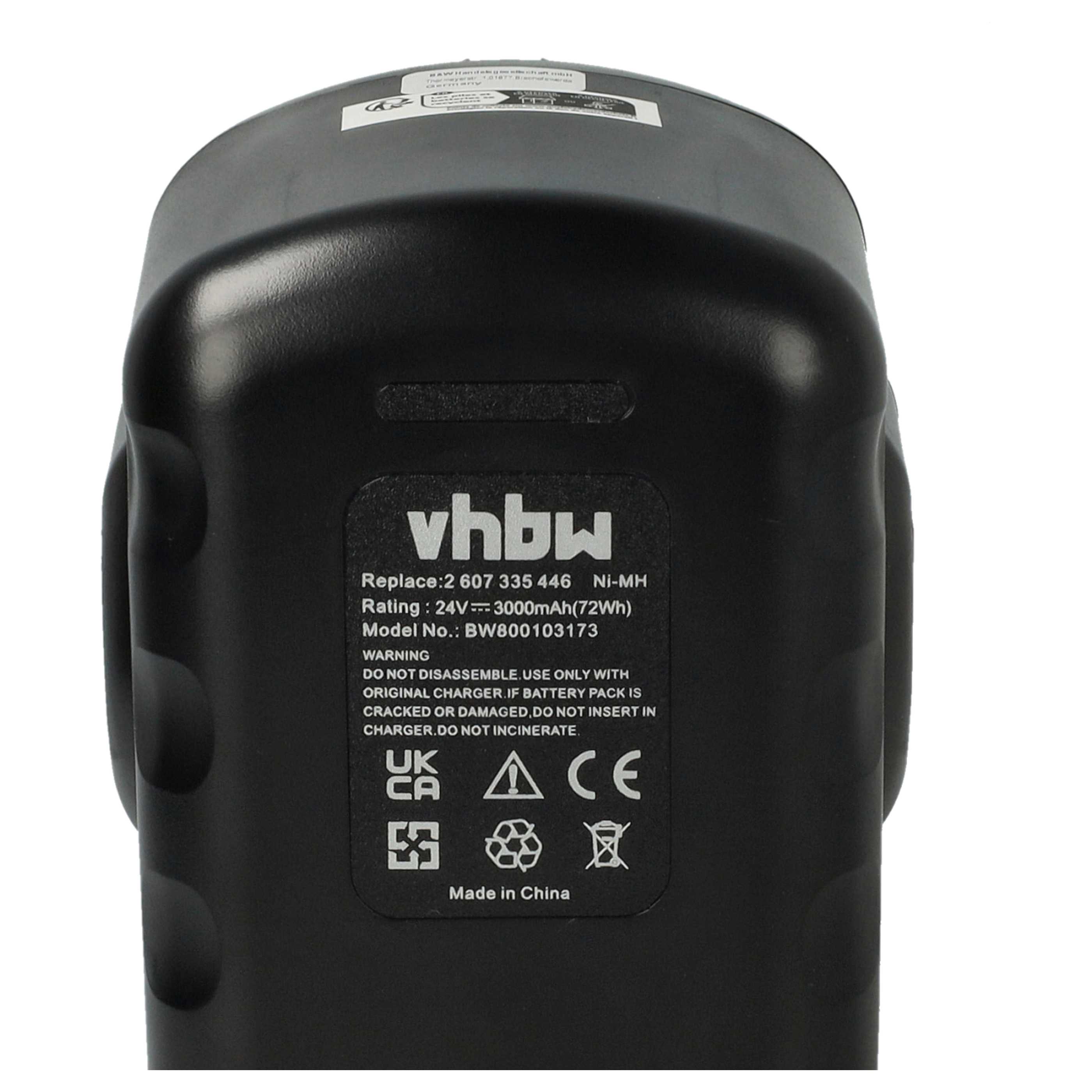 3x Battery replaces Bosch 2607335268, 2607335280, 2607335279 Electric Power Tool - 3000 mAh, 24 V, NiMH