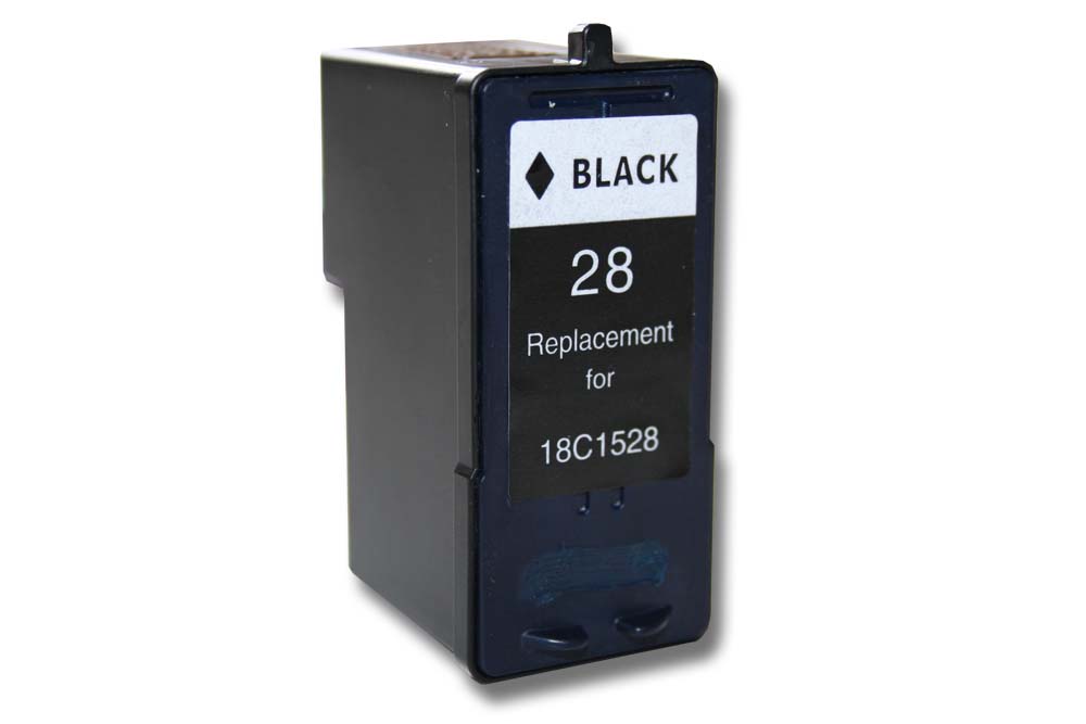 Cartucho tinta reemplaza Lexmark 28, 18C1528, 18C1528E para impresora Lexmark - negro rellenado 18 ml