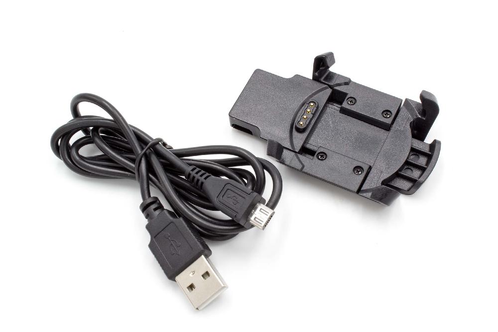 Stazione di ricarica USB per smartwatch Garmin Fenix - base + cavo nero