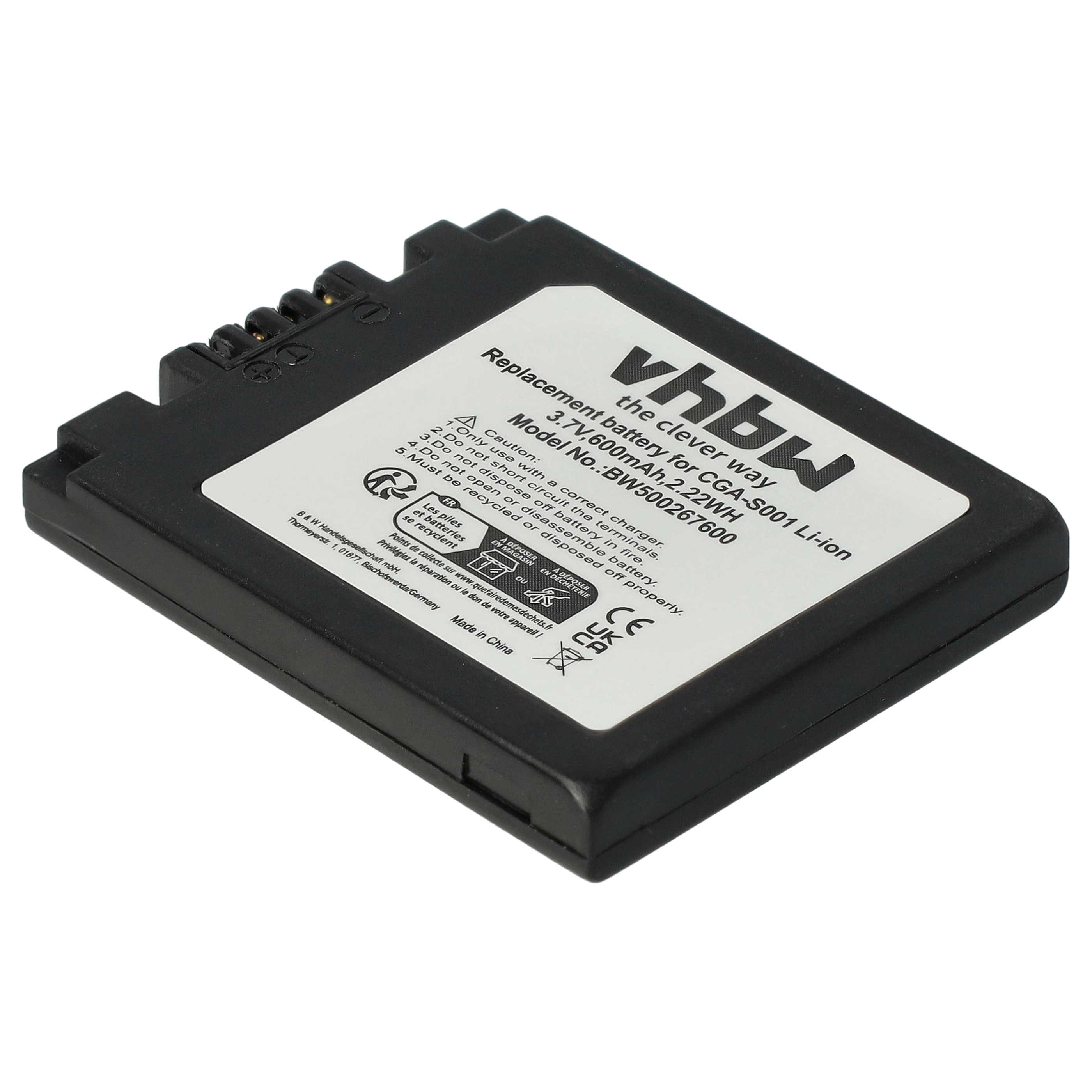 Battery replaces Leica BP-DC2 - 500mAh, 3.6V, Li-Ion