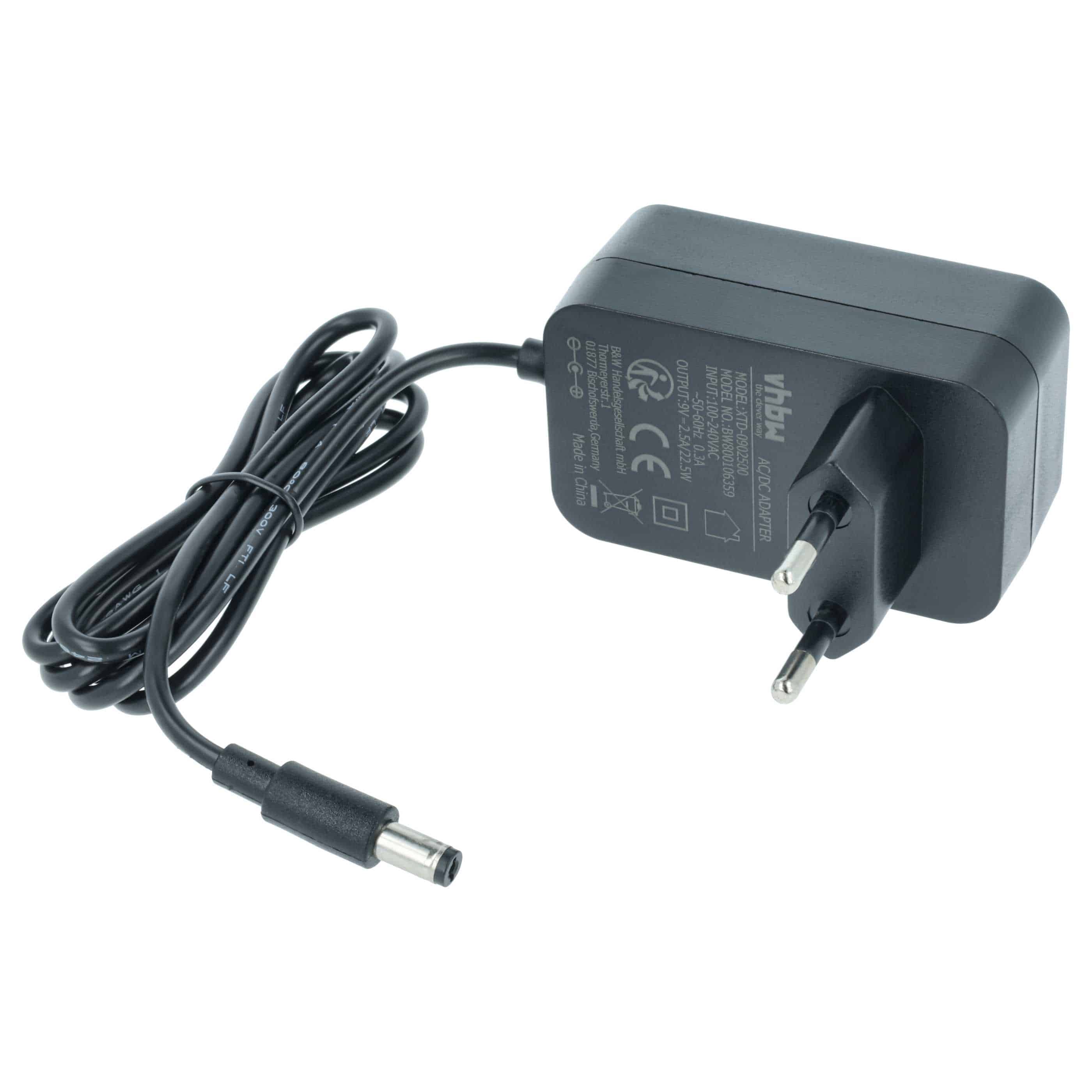 Mains Power Adapter replaces SAW24-090-2500 for Idena Electric Device etc. - 9.3 cm