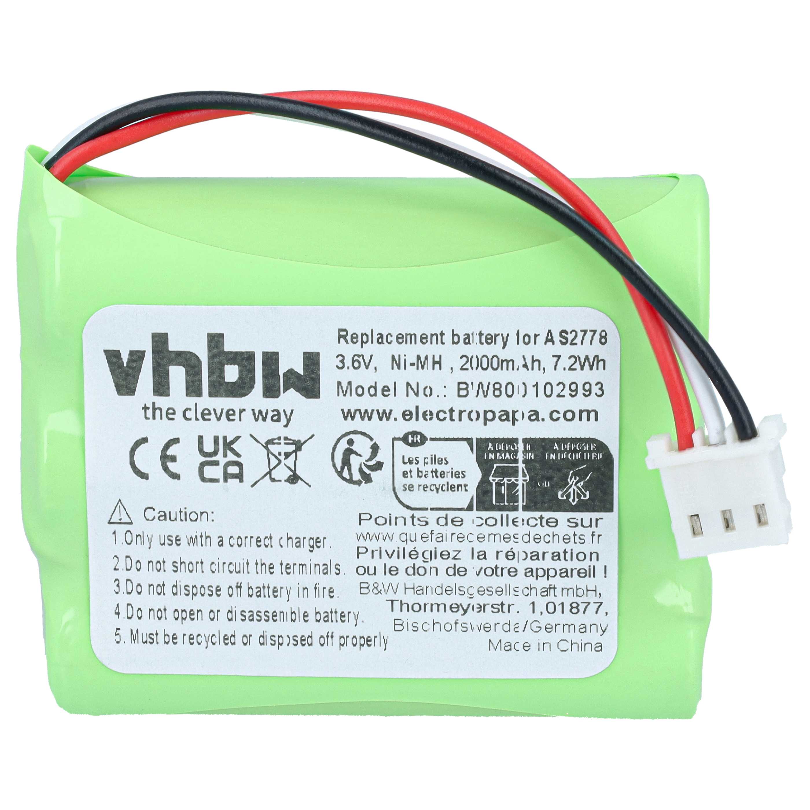 RAID Controller Battery replaces IBM 44L0313, 42R5070, 22R2717, 3HR-AAC - 2000 mAh 3.6 V NiMH