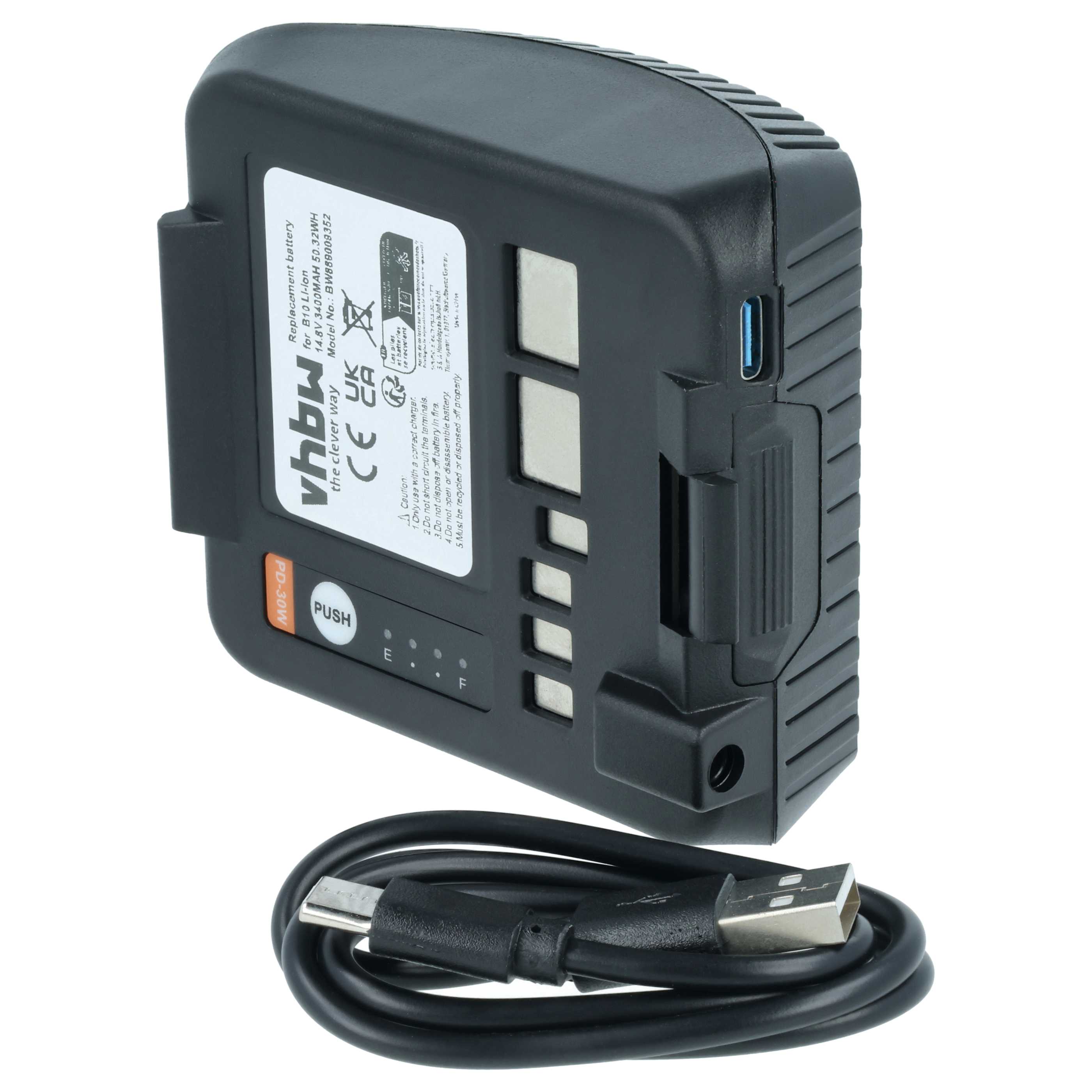 Akku für Kamera wie Profoto B10 u.a., Li-Ion, 14.8 V, 3400 mAh