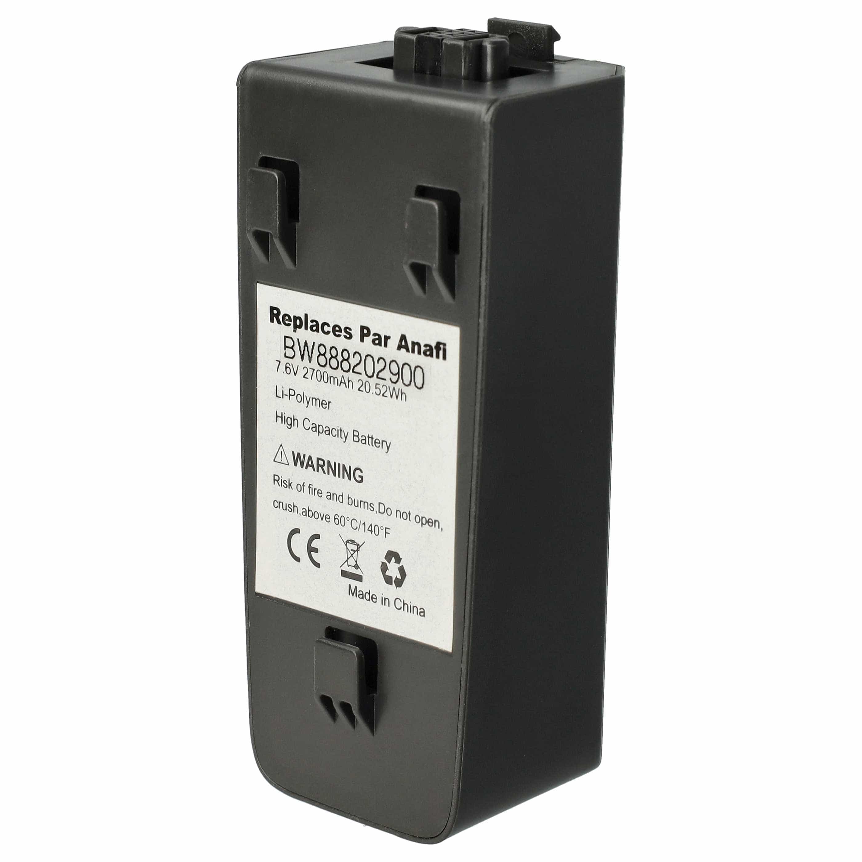 Batterie remplace Parrot PF070312, PF728000AA, 50869BBR pour drone Parrot- 2700mAh 7,6V Li-polymère