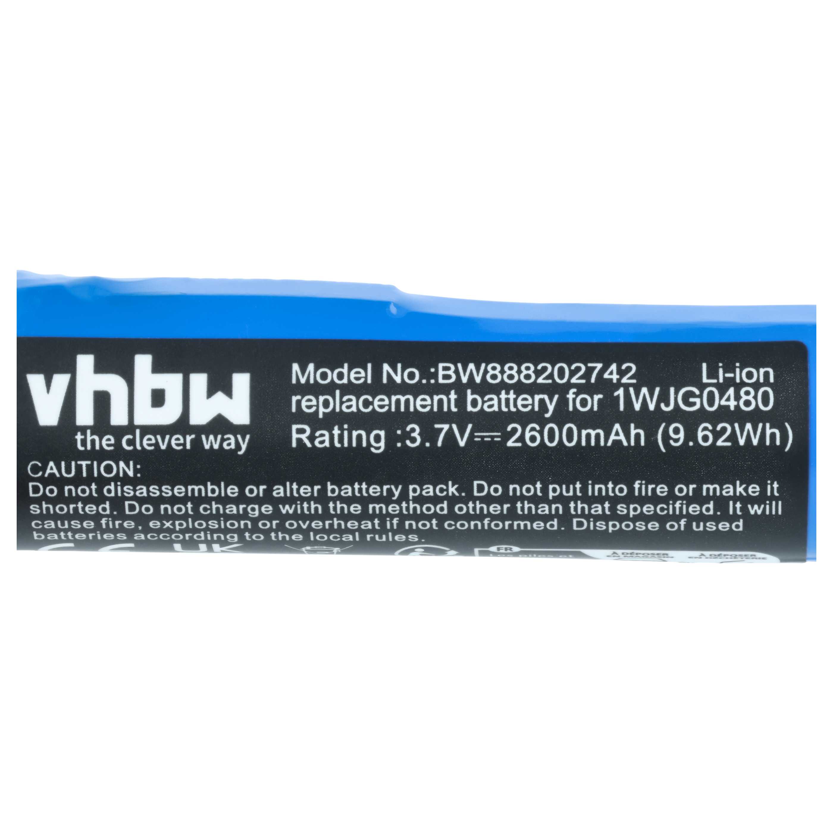 Batterie remplace DJI 1WJG0480, TI100782 pour manette de drone DJI - 2600mAh 3,7V Li-ion