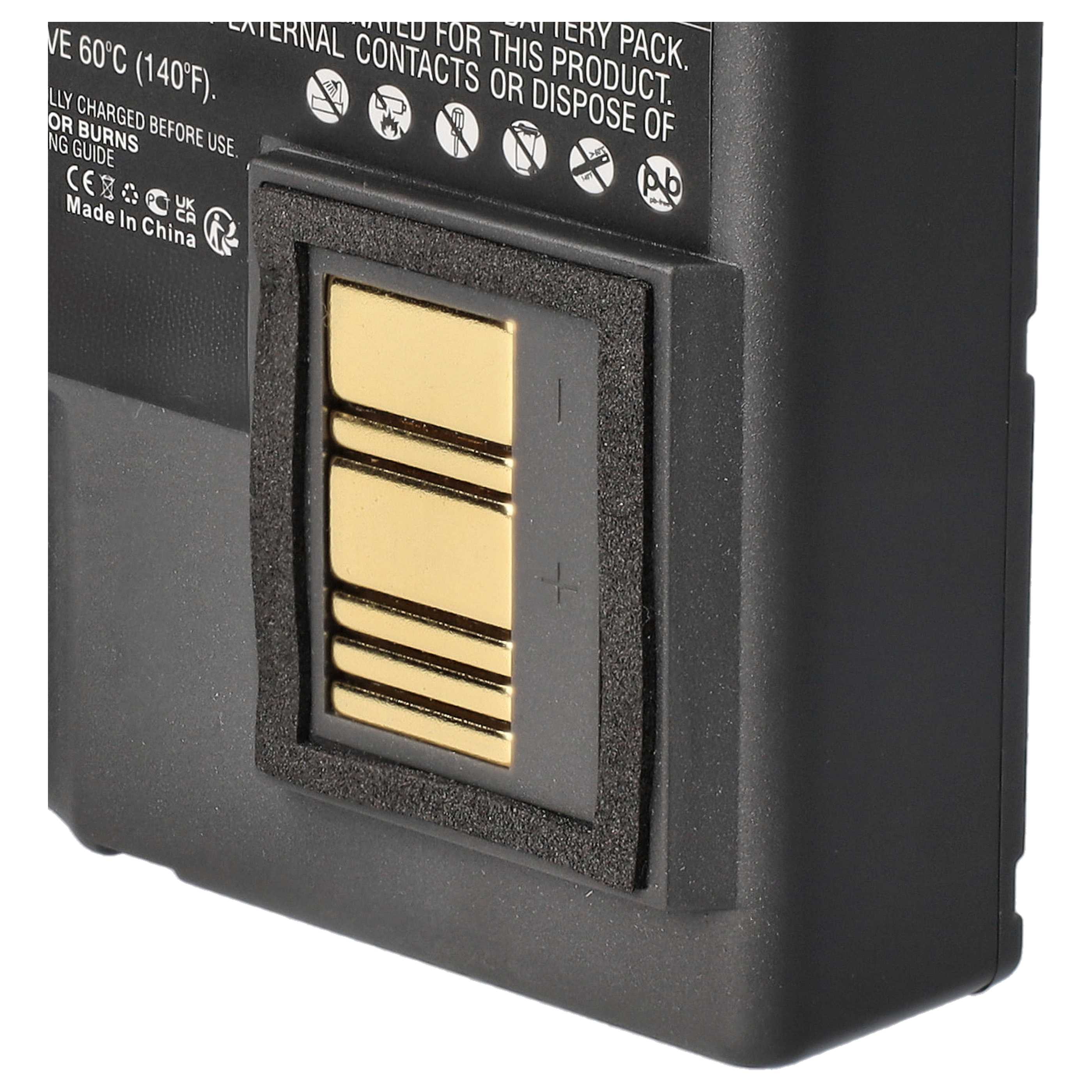 Printer 2x Battery replaces Zebra BTRY-MPP-68MA1-01, P1050667-016, P1040687 - 5200 mAh 7.4 V Li-Ion