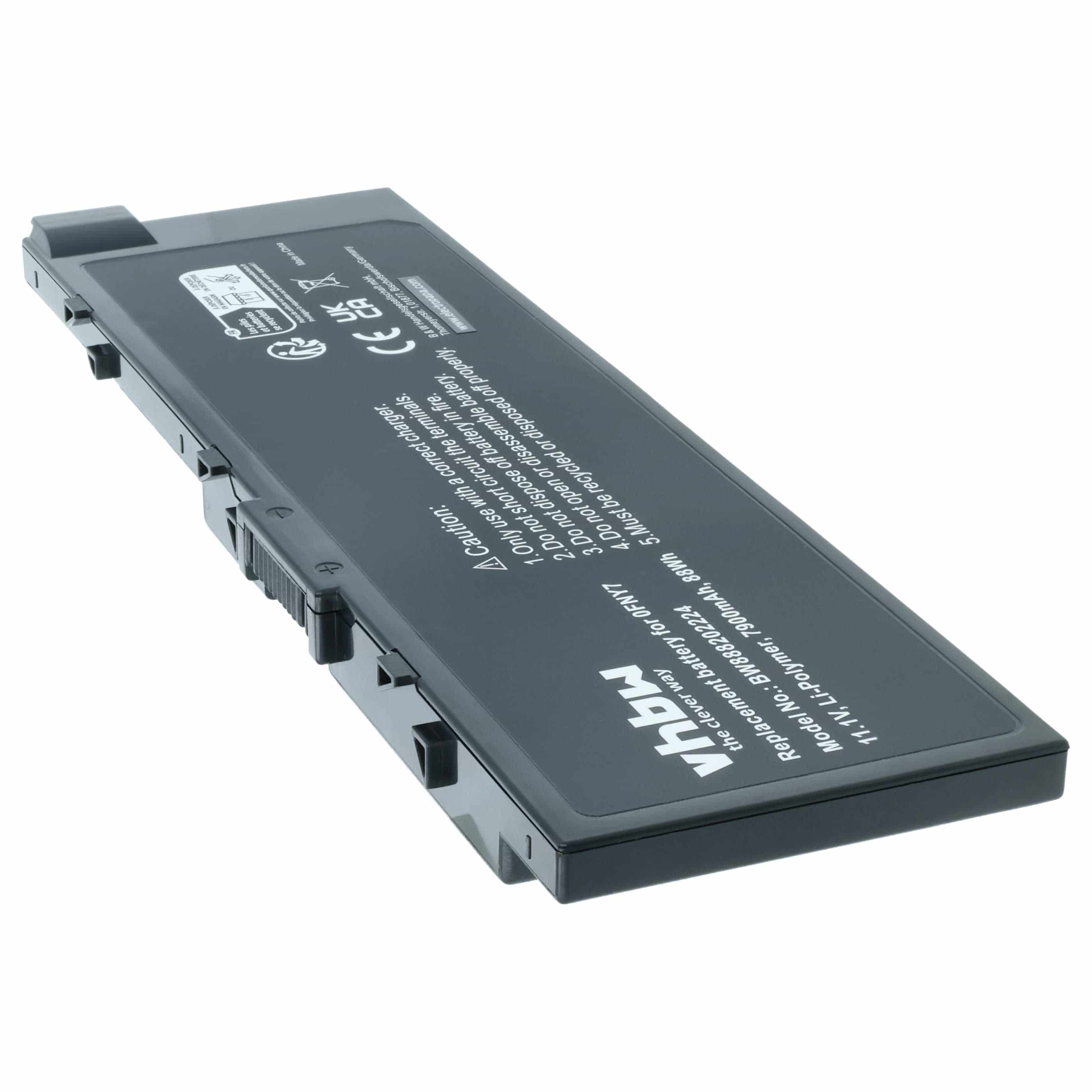 Akumulator do laptopa zamiennik Dell 0FNY7, 1G9VM, 451-BBSB, 451-BBSE - 7900 mAh 11,1 V Li-Ion, czarny