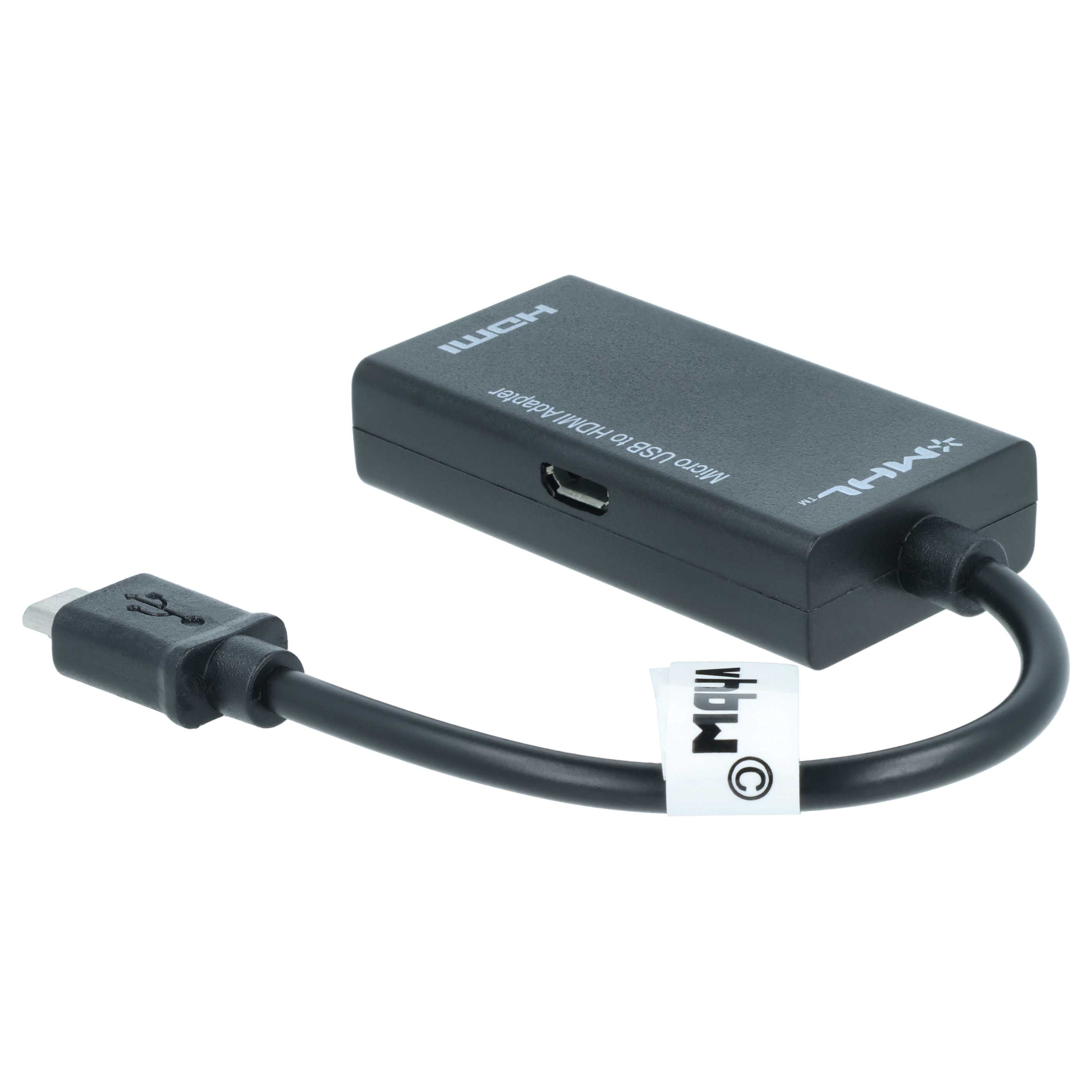 Adaptateur MHL remplace HTC AC M490 pour smartphone et tablette Sony-Ericsson - Micro-USB vers HDMI, 18cm
