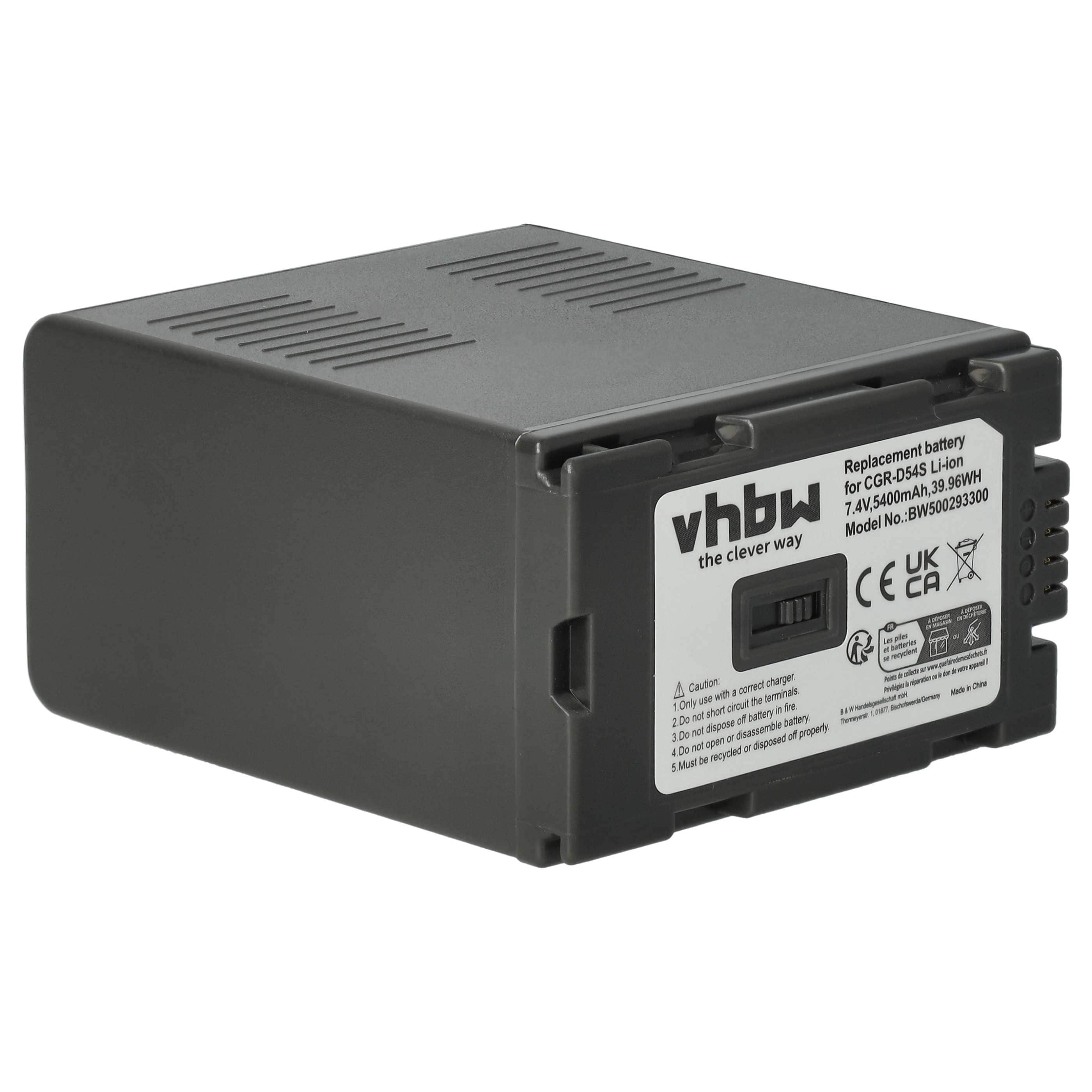 Battery replaces Hitachi DZ-BP28, DZ-BP16 - 5400mAh, 7.4V, Li-Ion