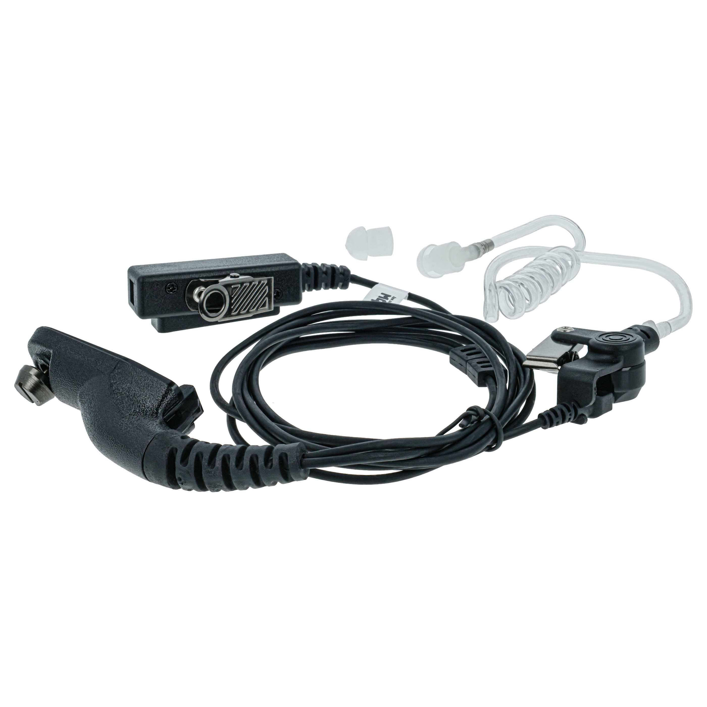 10x Security Radio Headset suitable for Motorola XiR P8200 - with PTT Microphone + Clip Mount + Phono Cable