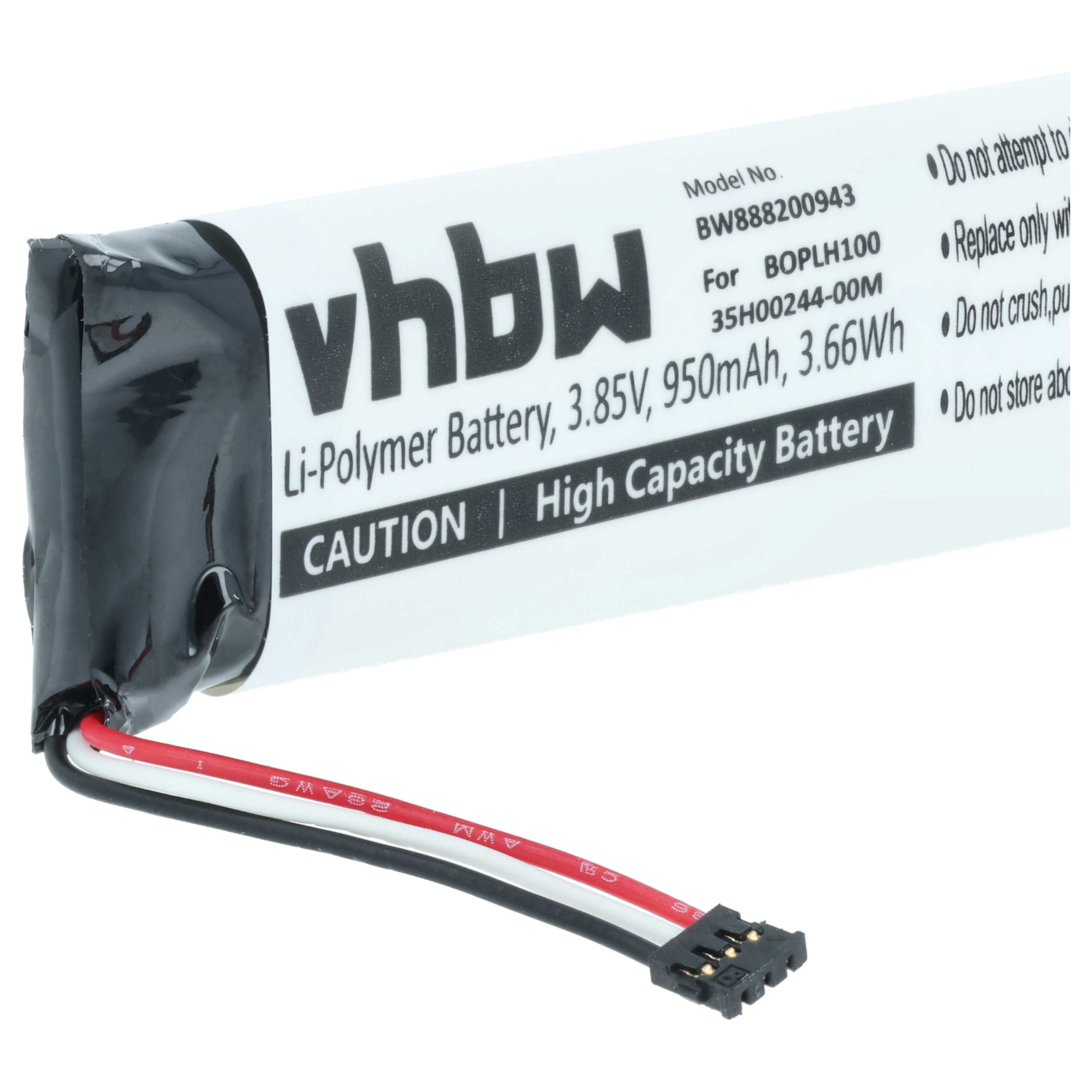 VR-Gerät-Akku als Ersatz für HTC 35H00244-00M, BOPLH100 für HTC - 950mAh 3,85V Li-Polymer