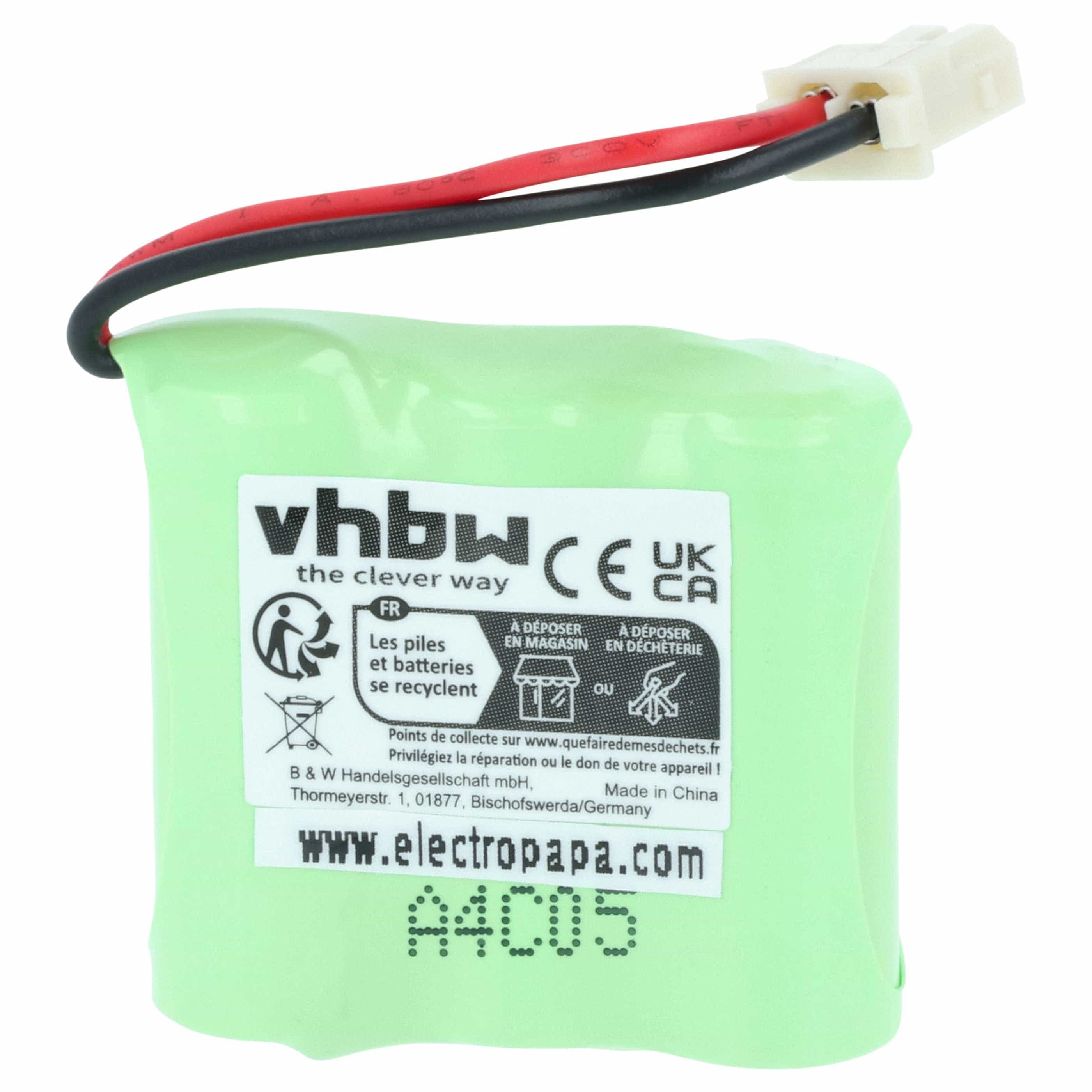 Batterie remplace T301, T109 pour téléphone Panasonic - 300mAh 3,6V NiMH