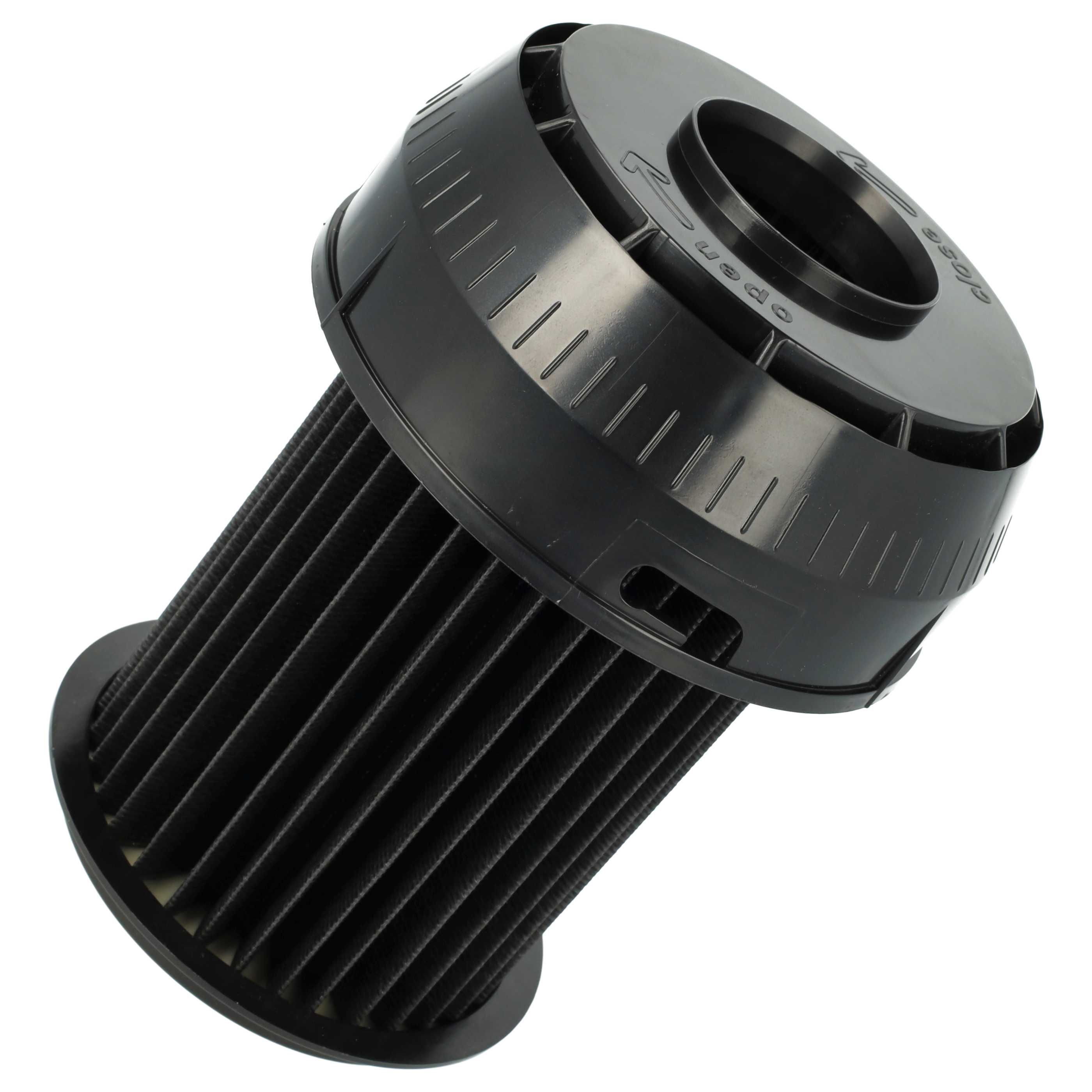 2x Filterpleated filter replaces Bosch 2609256d46, 00649841 for Bosch Vacuum Cleaner, black