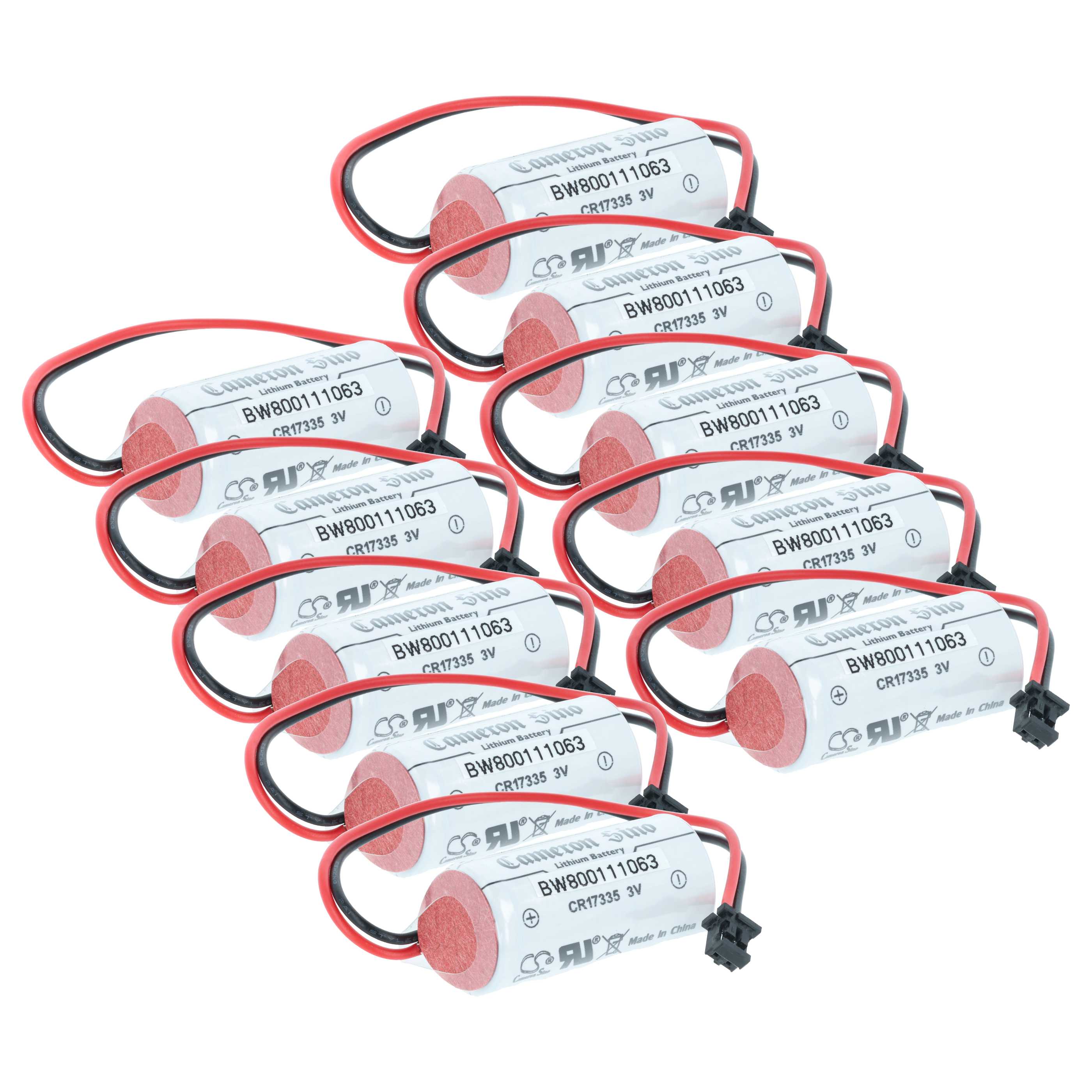 Industrial Controller 10x Battery replaces Mitusibishi Q6BAT - 1800mAh 3V Li-Ion