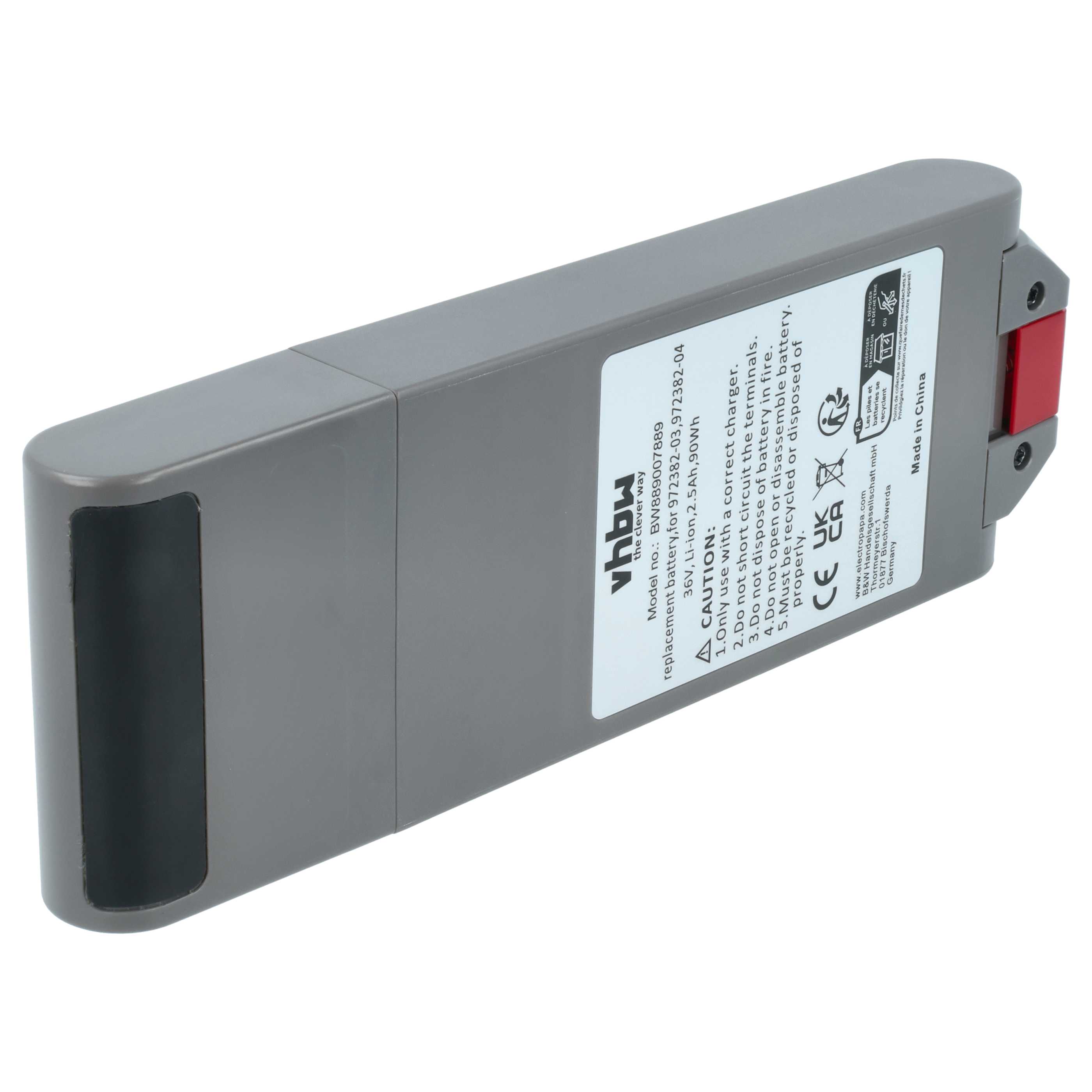 Akku für Dyson SV23, SV24, Dyson Gen5 Detect, Outsize für Staubsauger - 2500mAh 36V Li-Ion