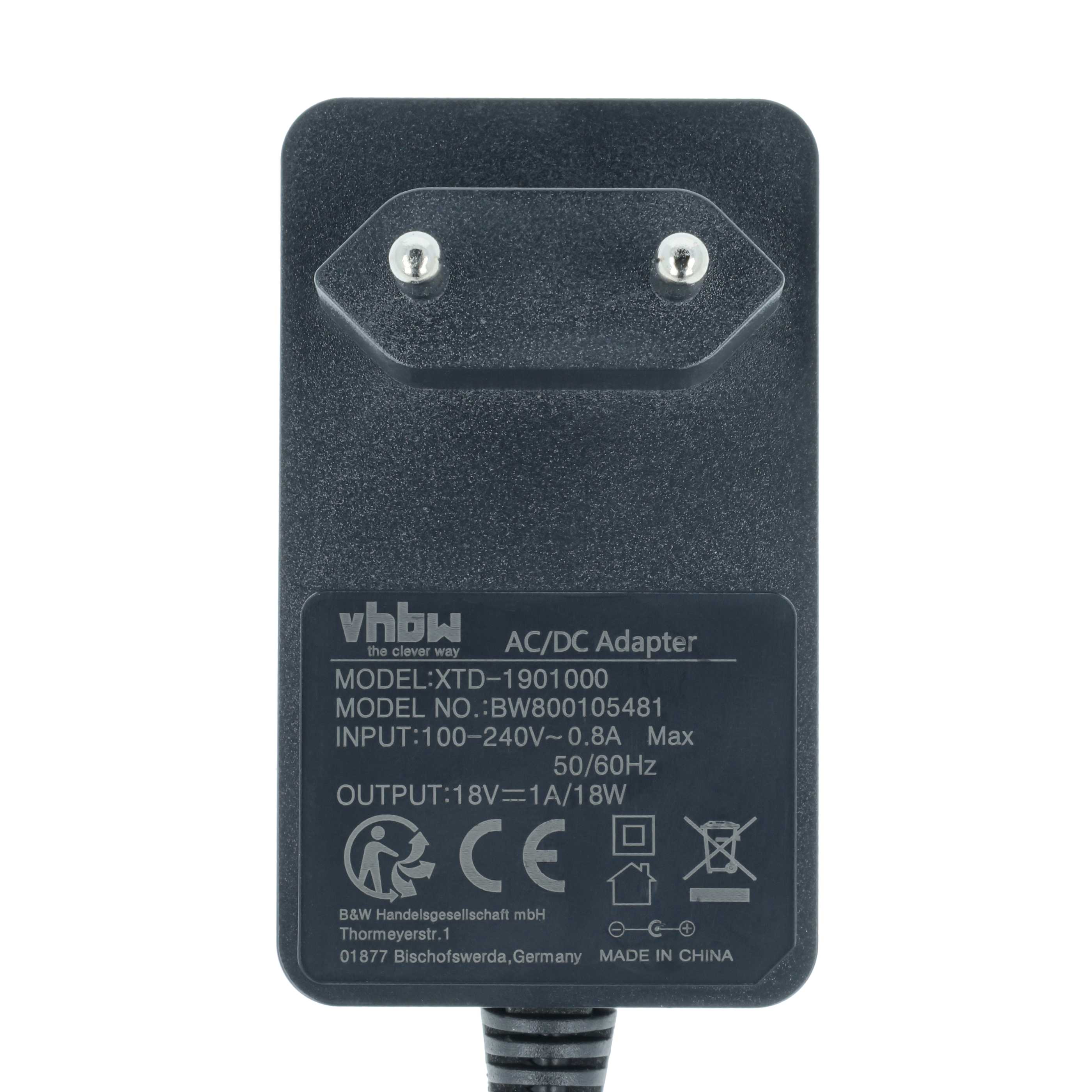 Netzteil als Ersatz für Logitech 830-000070, 090453-12, 534-000245 für Logitech Soundbox, 18 V, 1,0 A