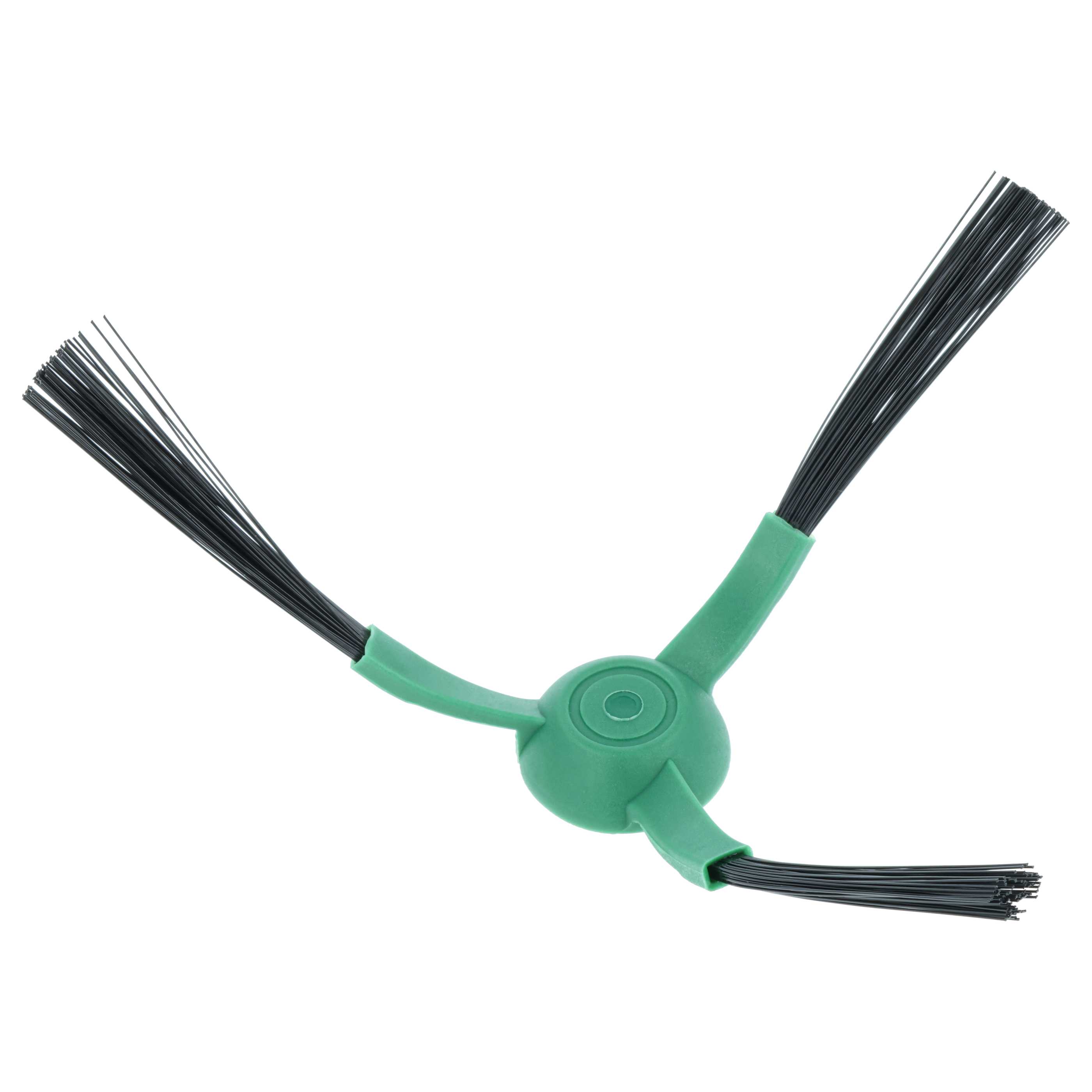 3x Side Brush suitable for iRobot Roomba Robot Vacuum Cleaner - 3-armed, black, green