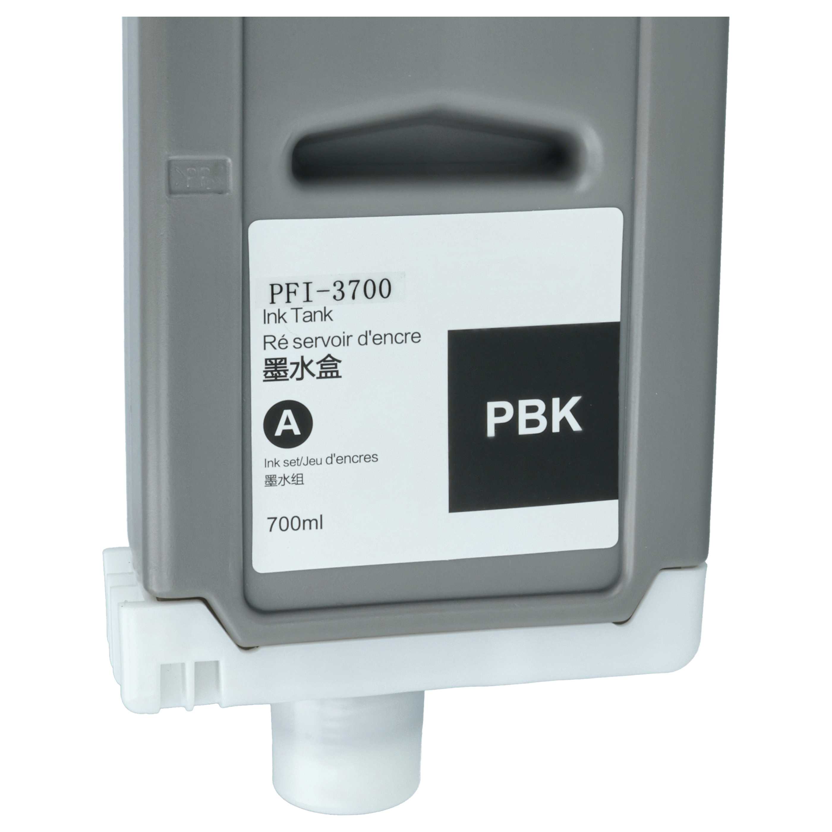 Ink Cartridge as Exchange for Canon PFI-3700 PBK for Canon Printer - Photo-Black 700 ml