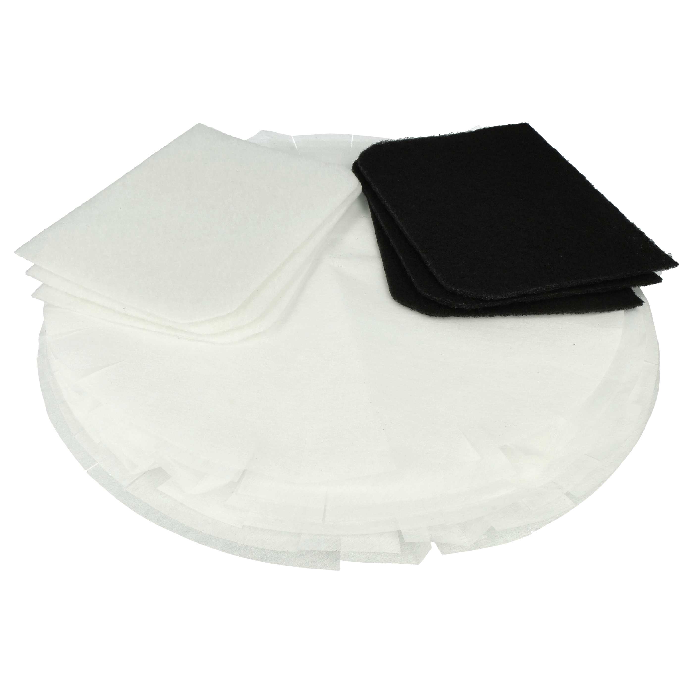 12x filtre papier, 6x filtre à graisses, 6x filtre à charbon actif remplace DeLonghi 5512510041 pour friteuse 