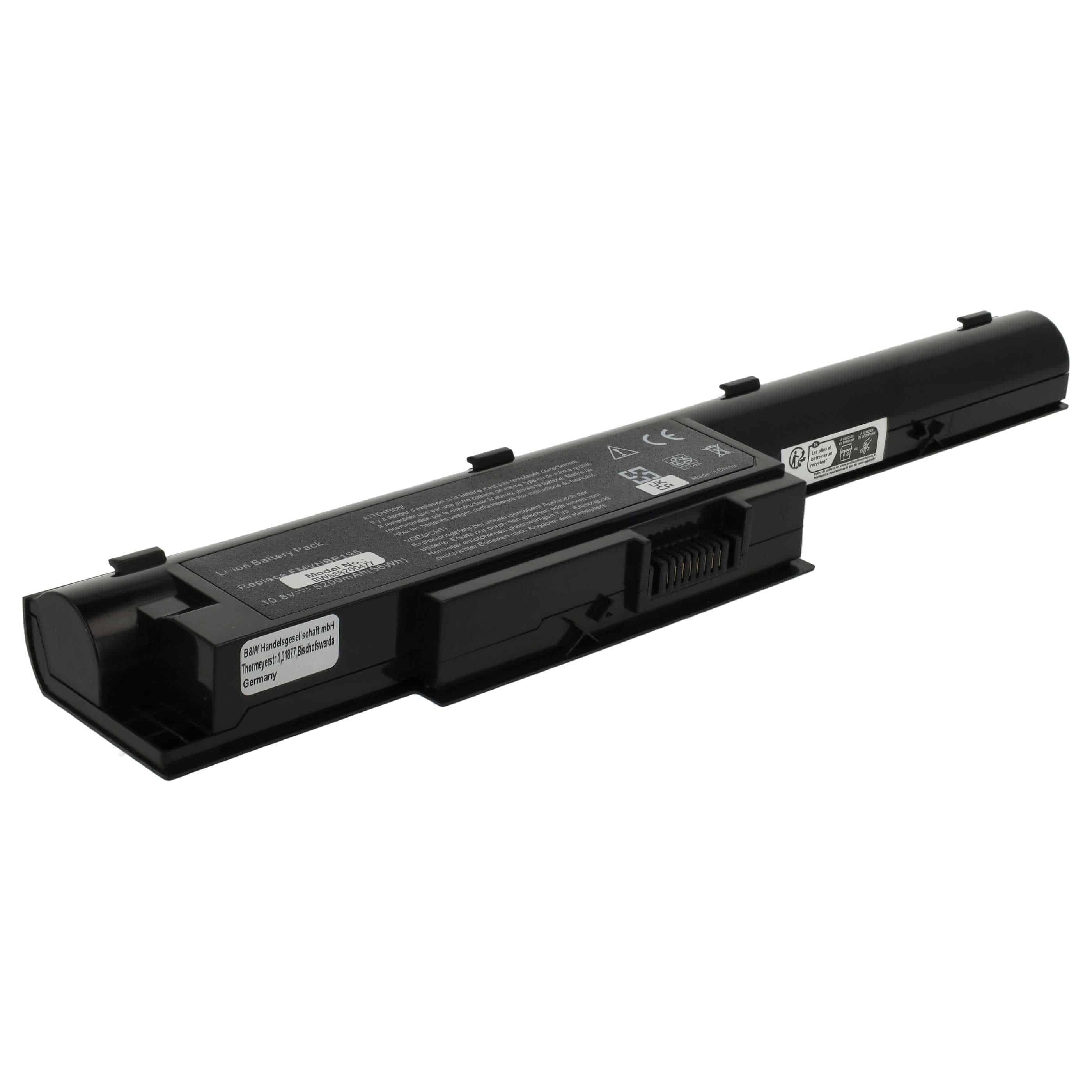 Akumulator do laptopa zamiennik Fujitsu CP516151-01, FPCBP274, FMVNBP195 - 5200 mAh 10,8 V Li-Ion, czarny