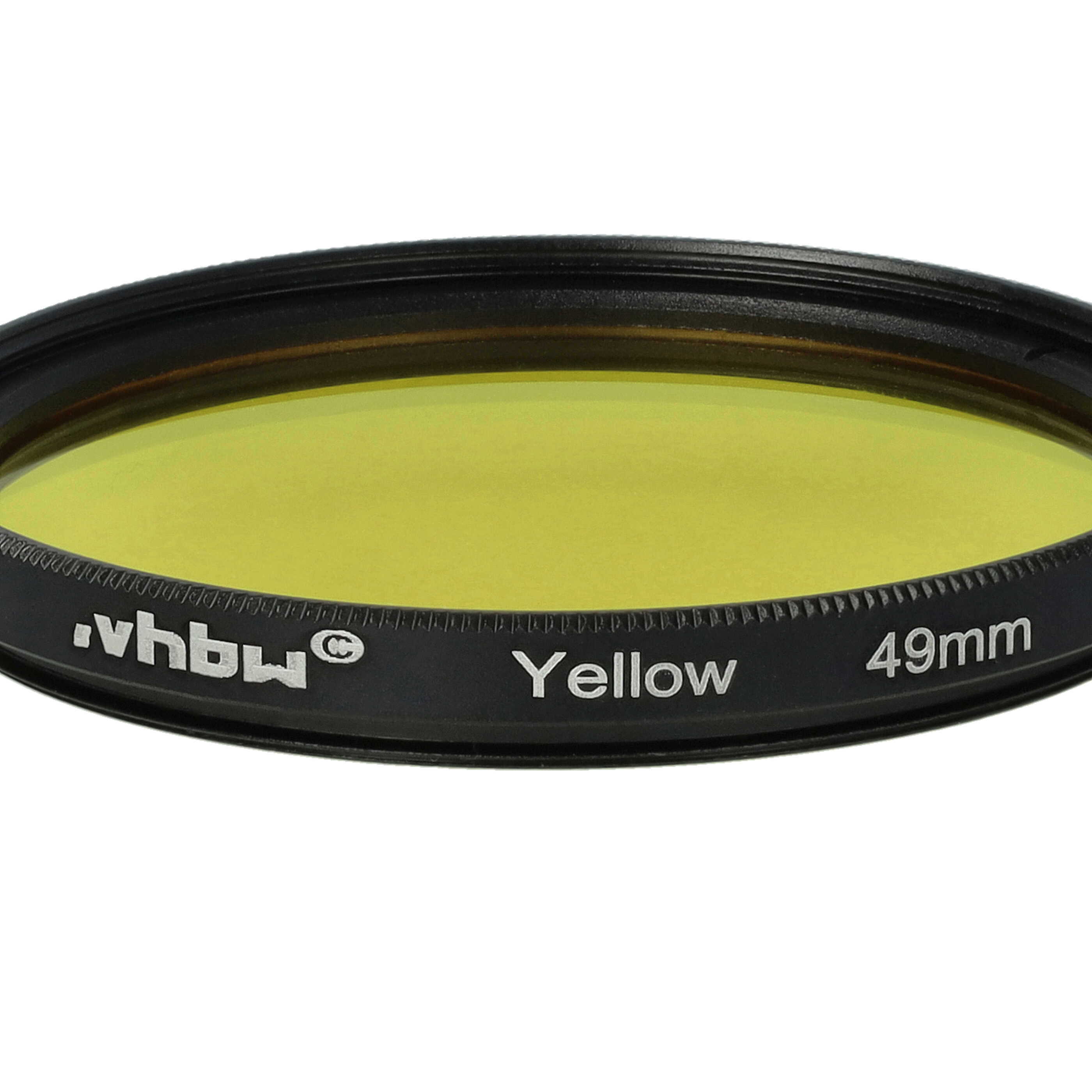 Filtro de color para objetivo de cámara con rosca de filtro de 49 mm - Filtro amarillo
